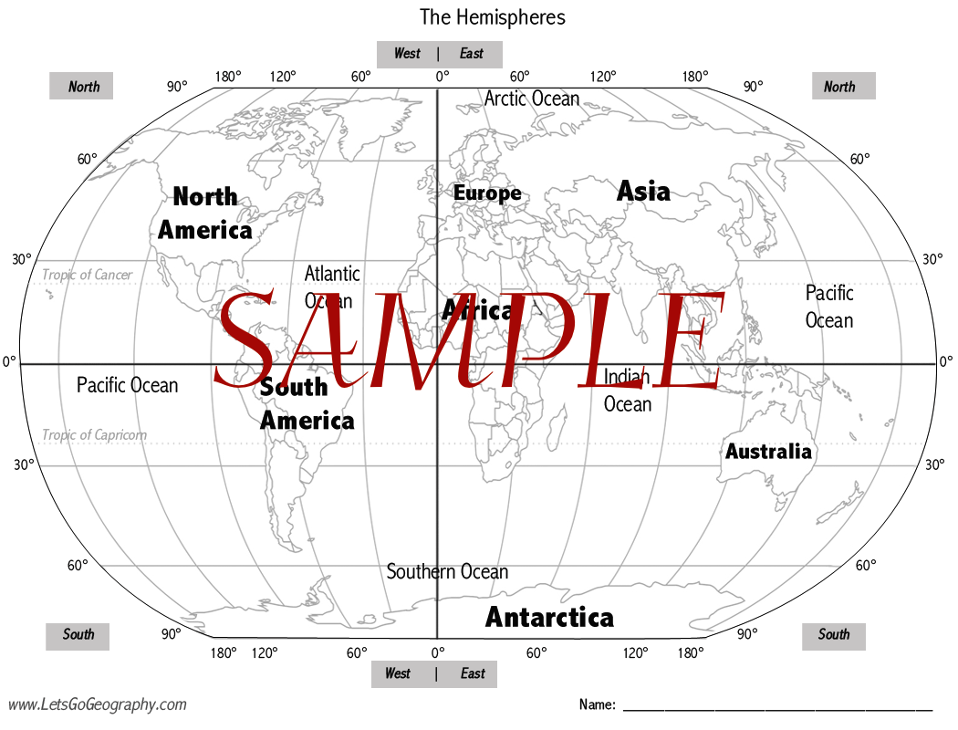 Latitude And Longitude Map Printable