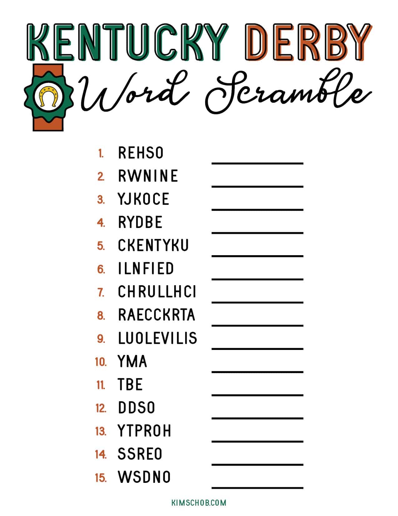 Free Kentucky Derby Printable Games Kim Schob Free Kentucky Derby Printable Games Kim Schob