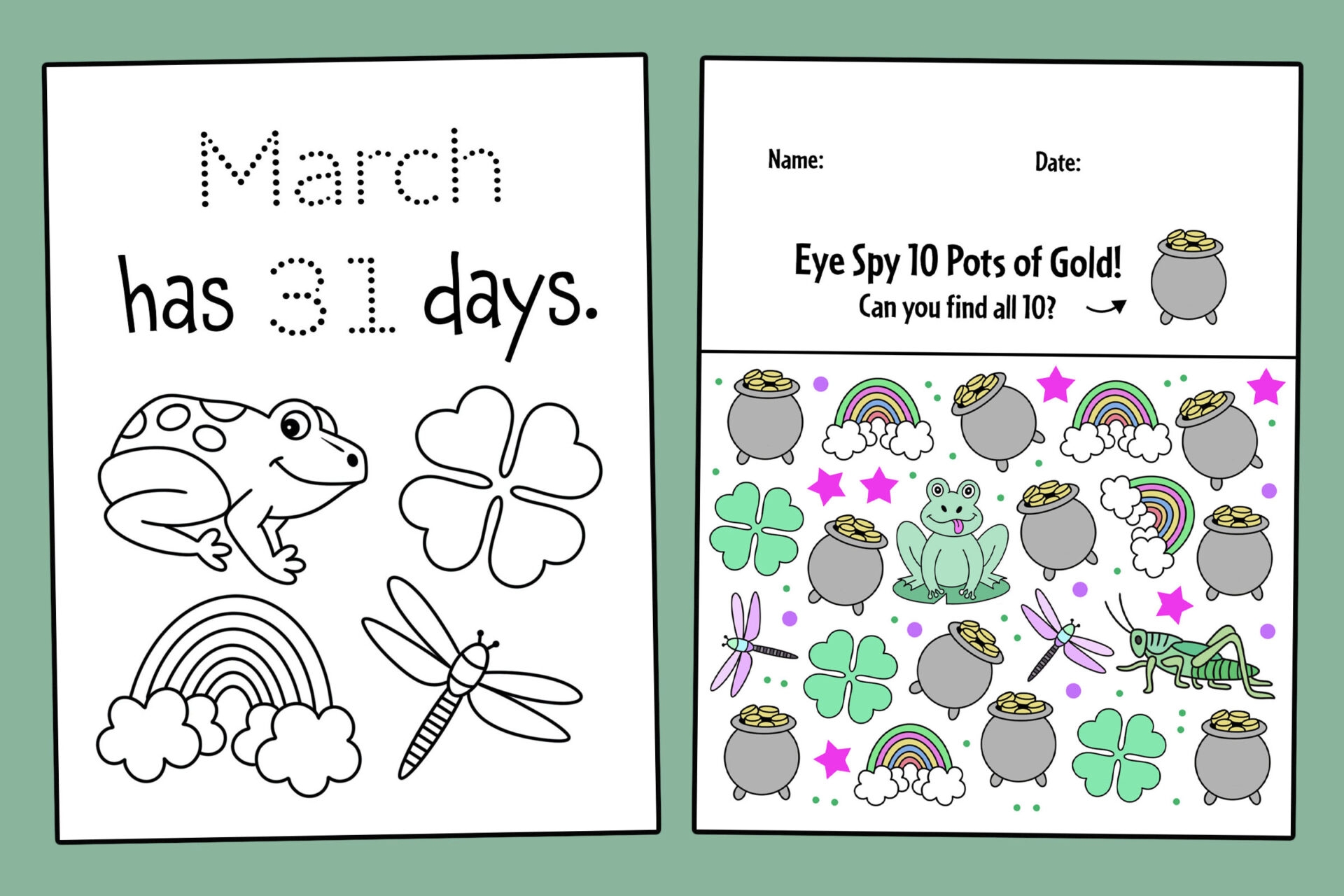 FREE March Worksheets For Preschool The Hollydog Blog FREE March Worksheets For Preschool The Hollydog Blog