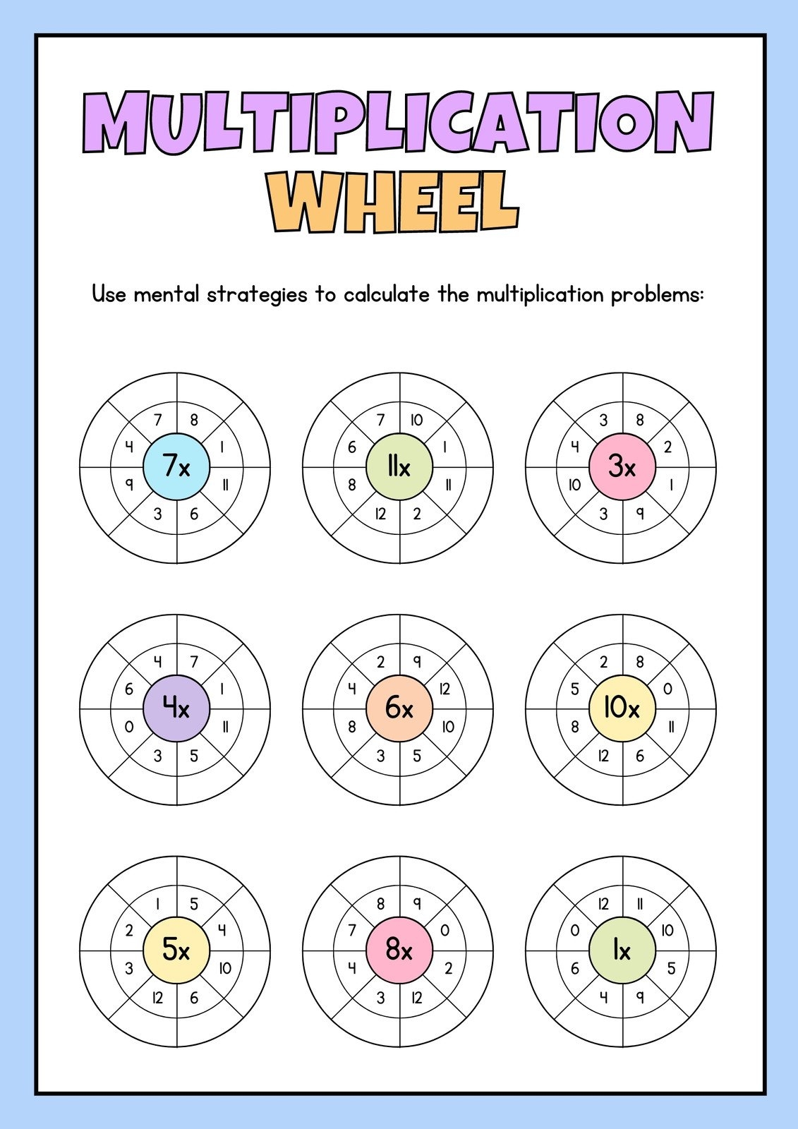 Free Multiplication Worksheet To Use And Print Canva Free Multiplication Worksheet To Use And Print Canva