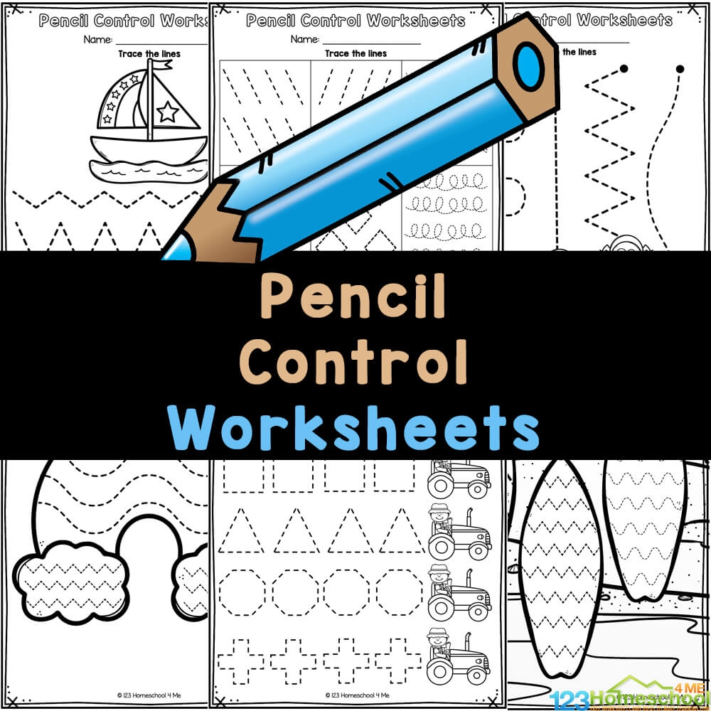 Free Pencil Control Worksheets For Kids 20 Printable Pages Free Pencil Control Worksheets For Kids 20 Printable Pages