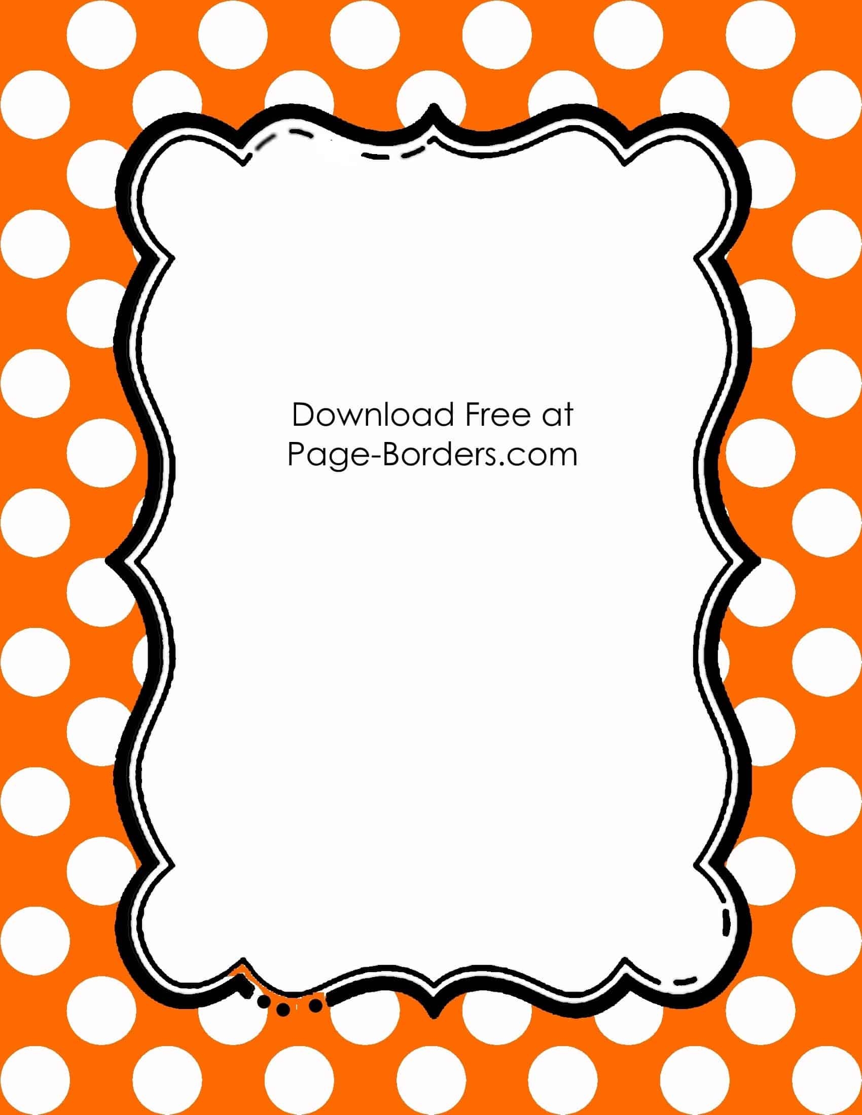 Free Polka Dot Border Templates In 16 Colors Instant Download