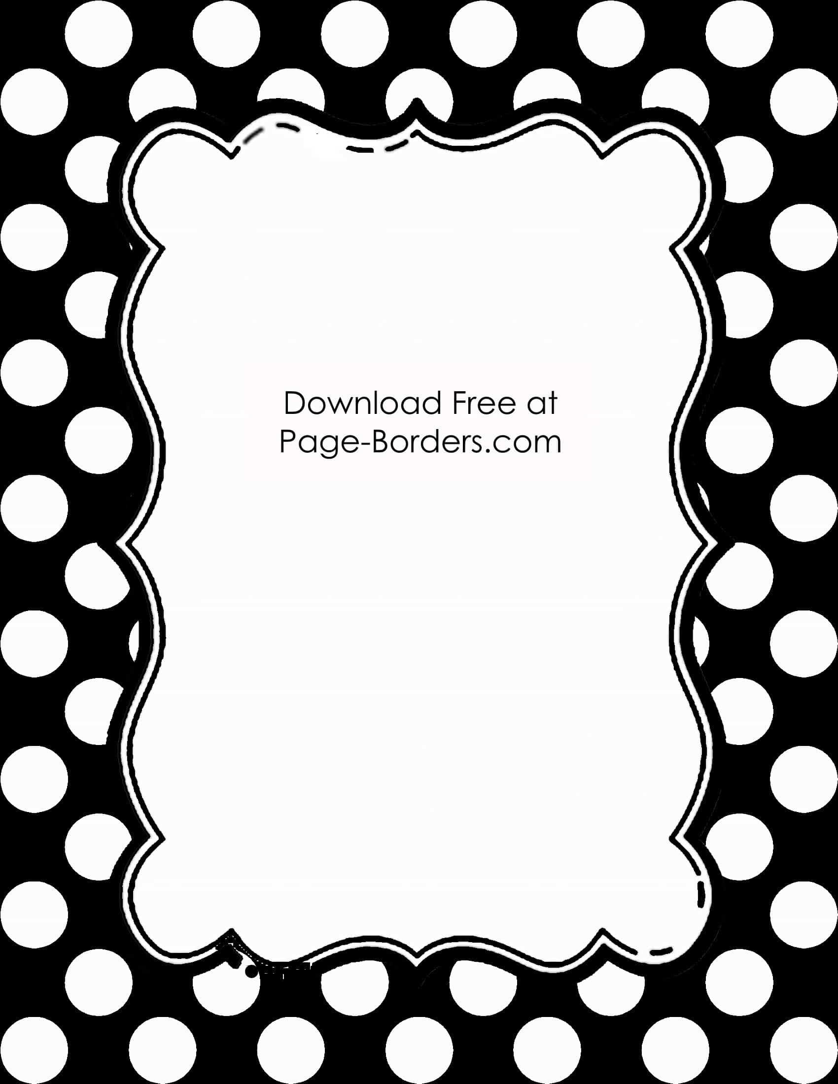 Free Polka Dot Border Templates In 16 Colors Instant Download