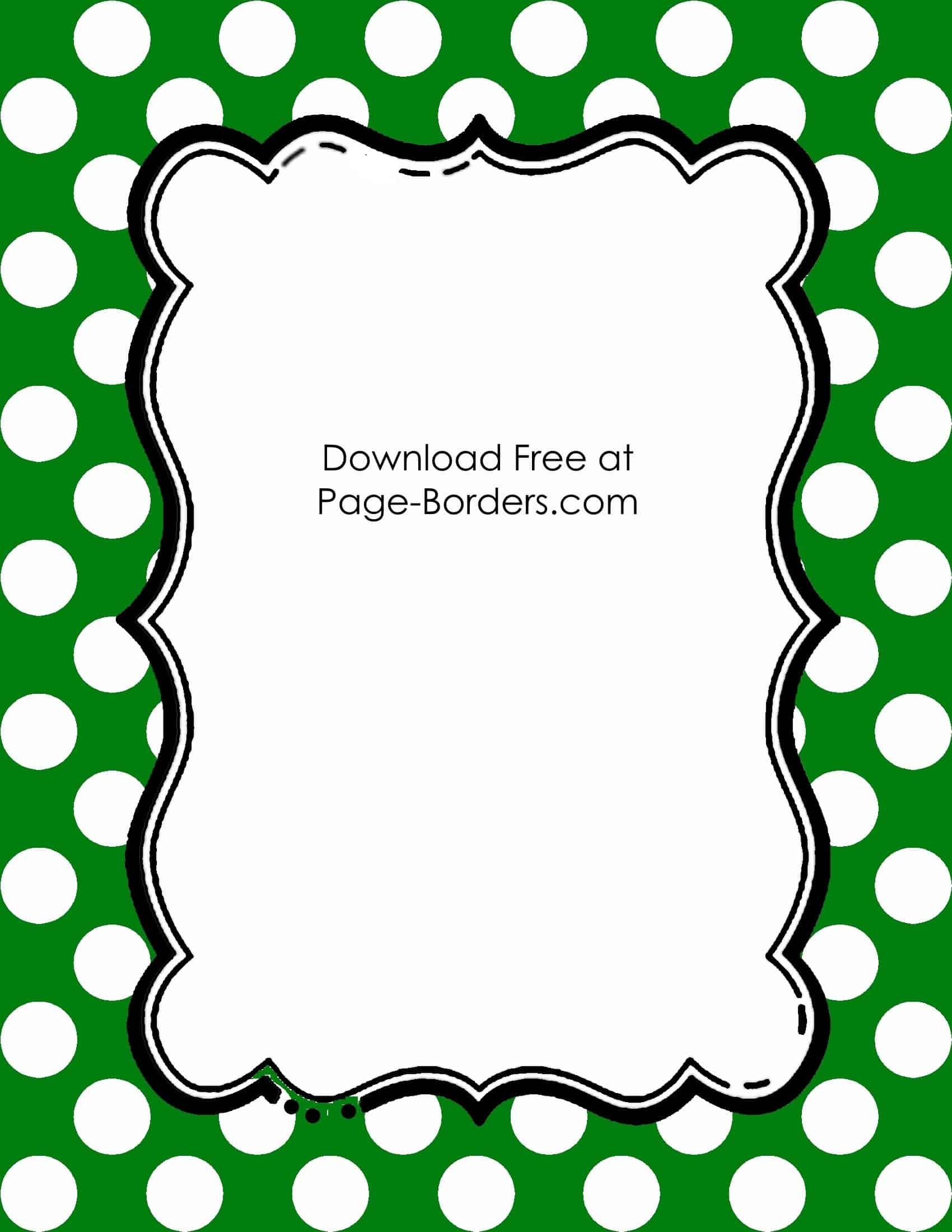 Free Polka Dot Border Templates In 16 Colors Instant Download