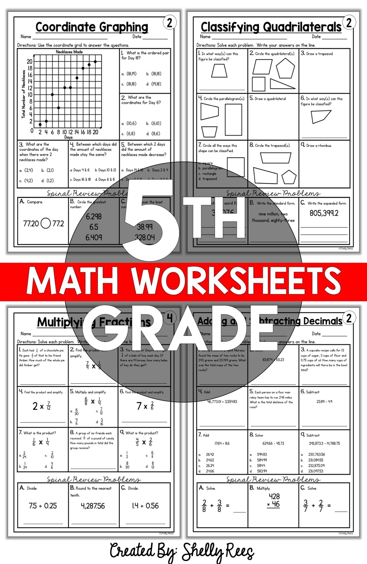 Printable Math Worksheets For 5th Grade