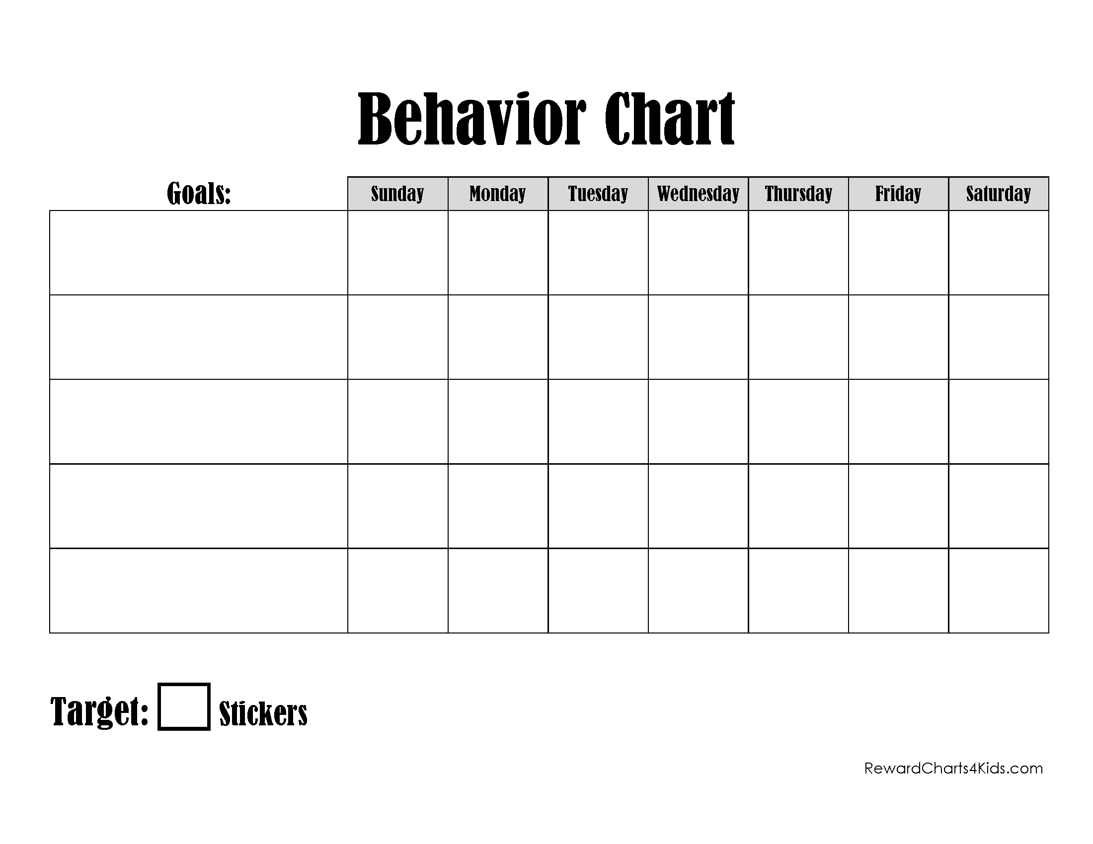 FREE Printable And Editable ODD Behavior Chart