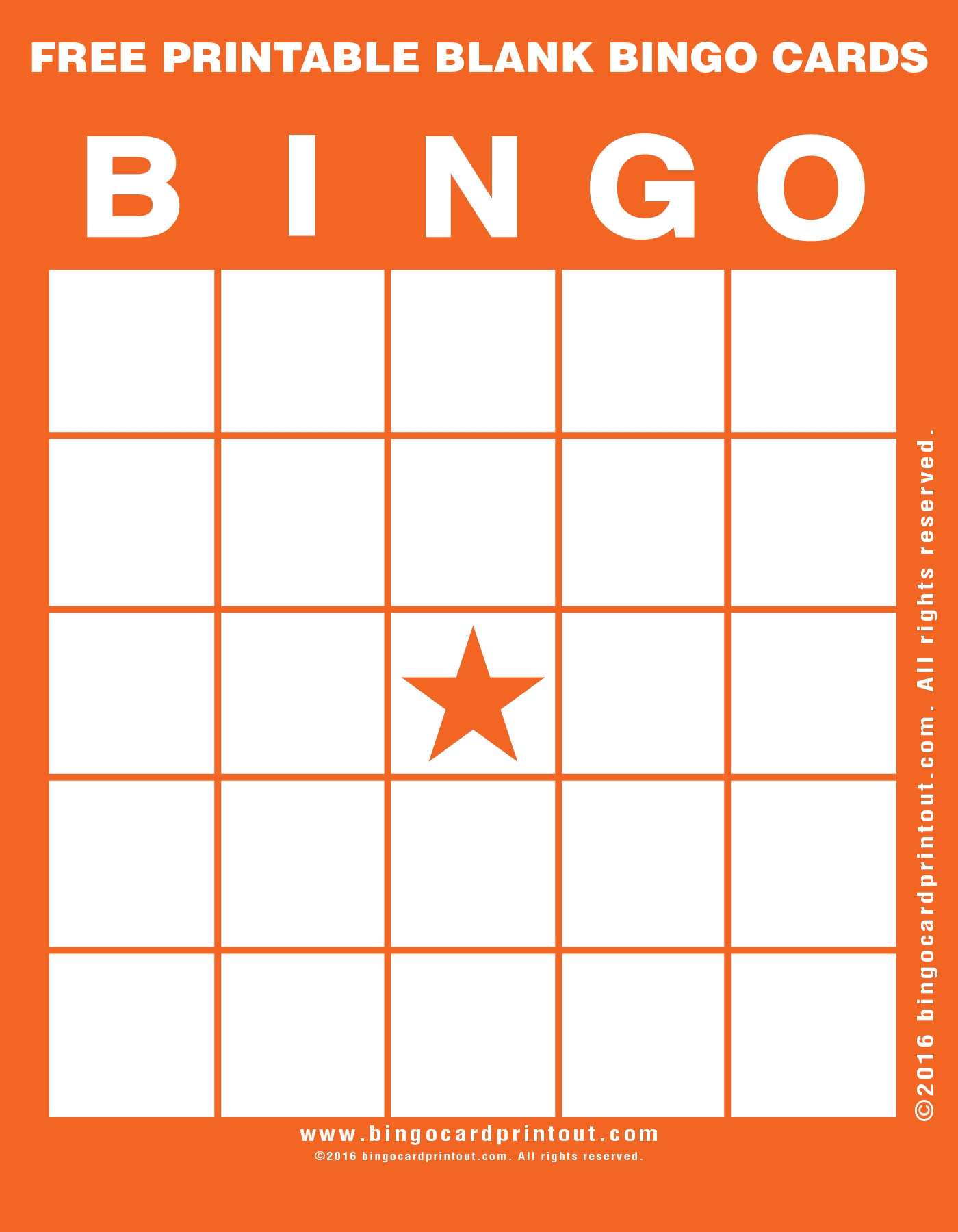 Printable Bingo Sheets Blank
