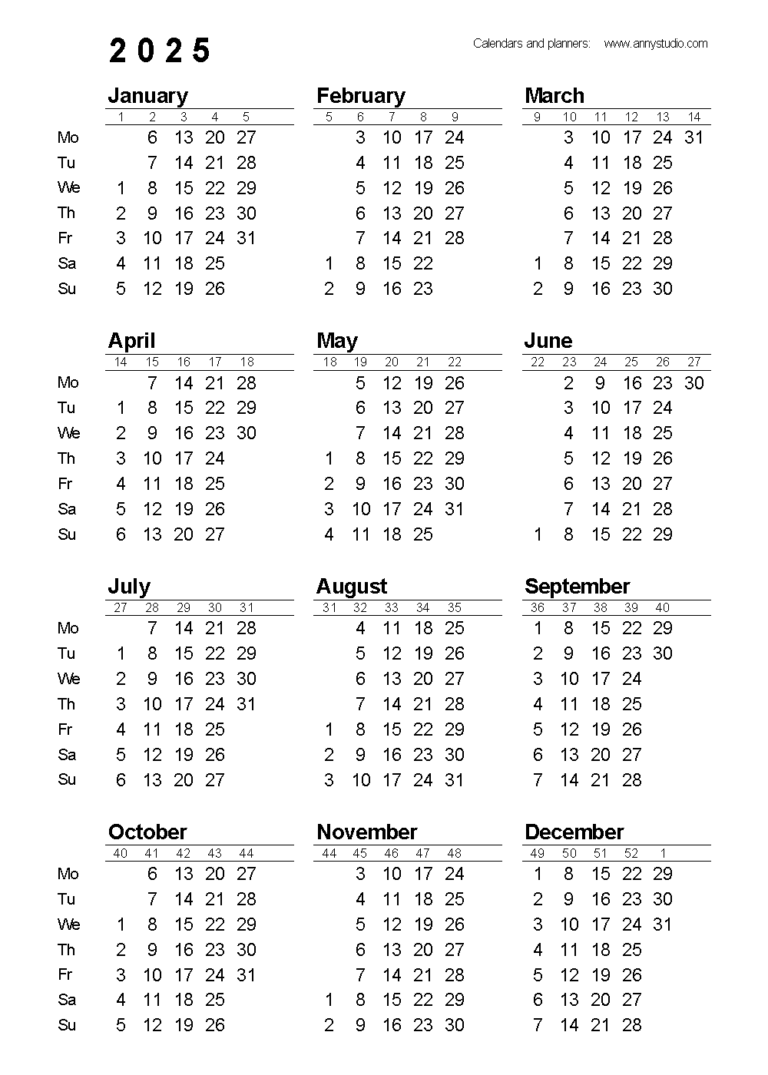 Free Printable Calendars And Planners 2025 2026 And 2027