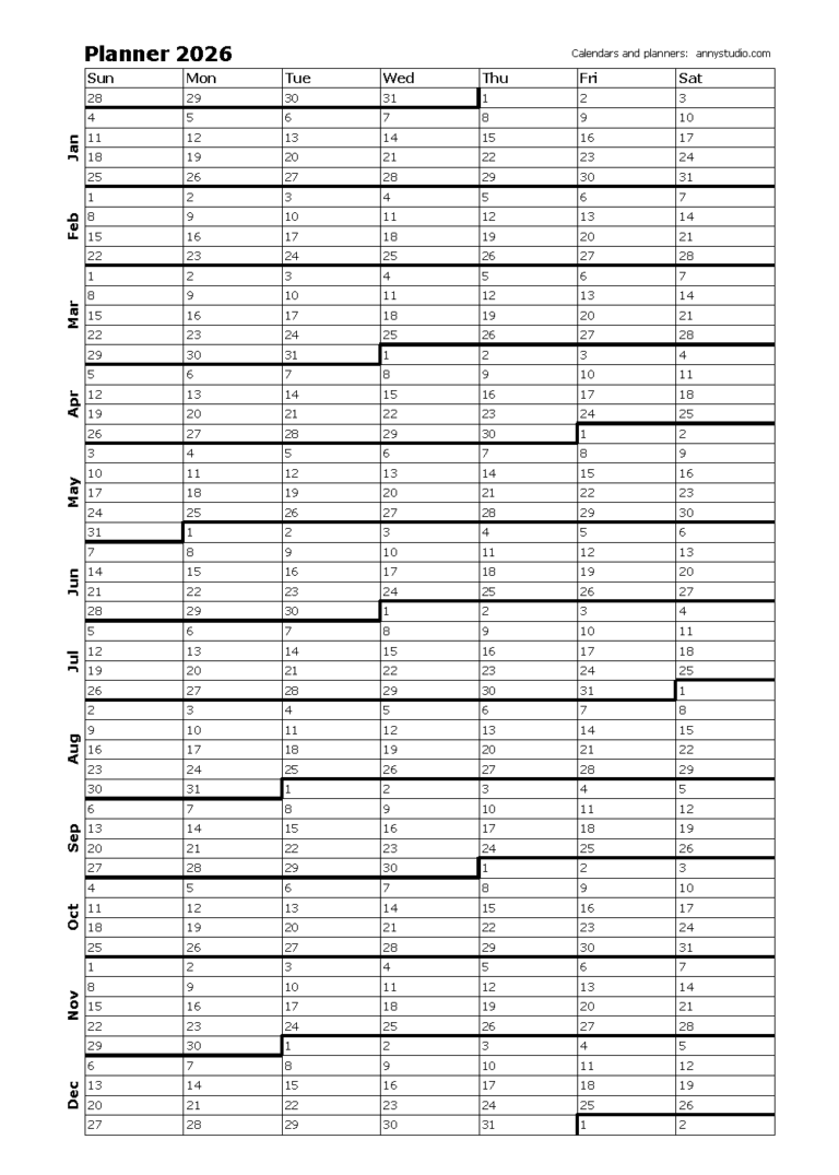 Free Printable Calendars And Planners 2025 2026 And 2027