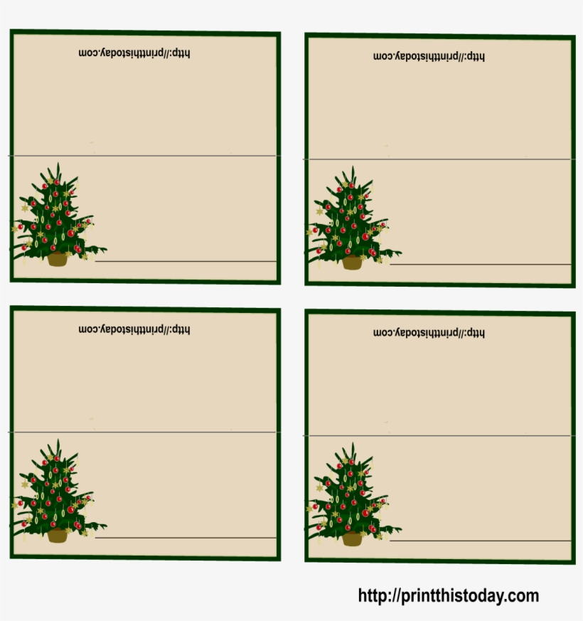 Free Printable Place Card Templates Christmas