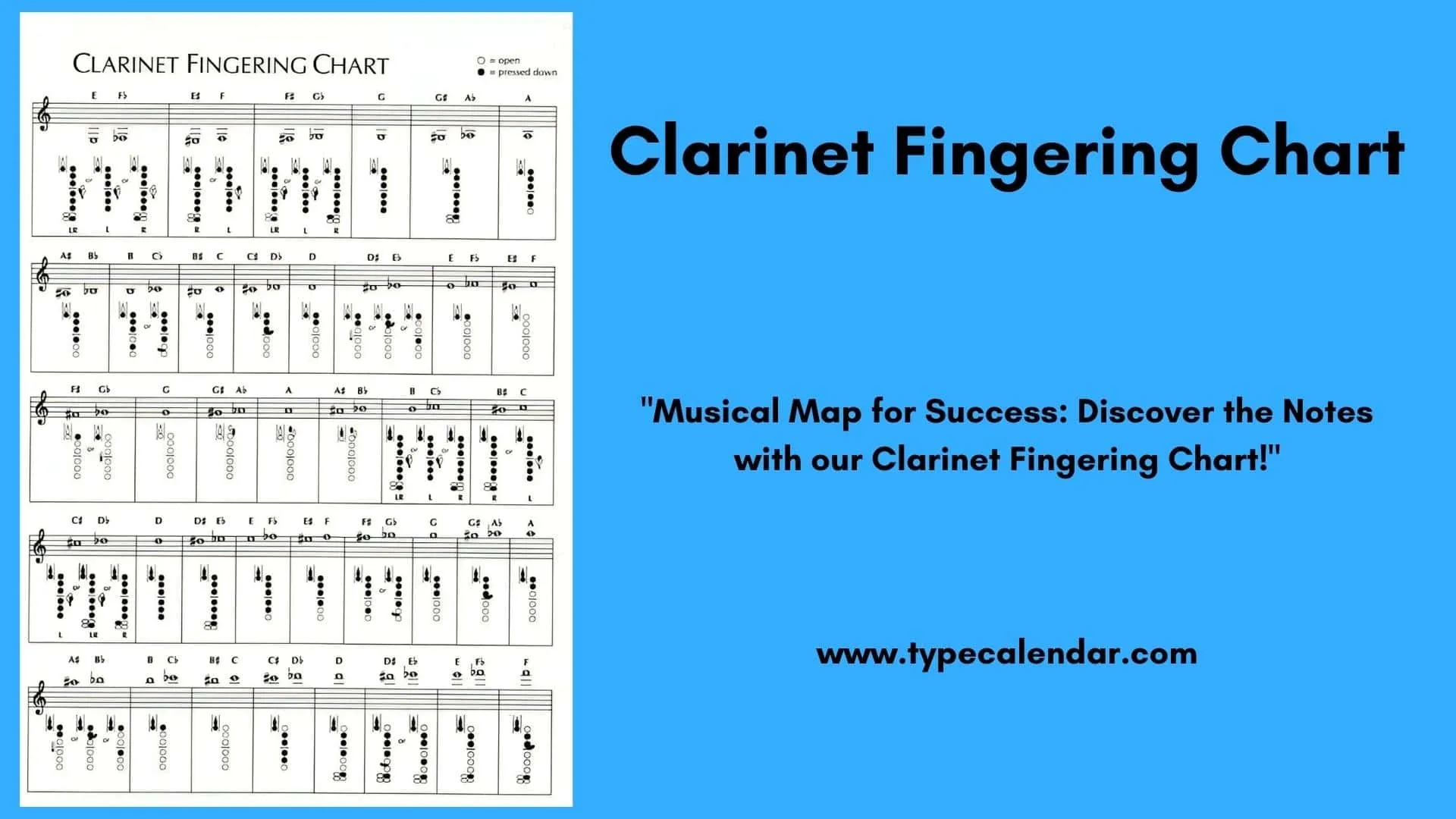 Beginner Clarinet Finger Chart Printable Beginner Clarinet Finger Chart Printable