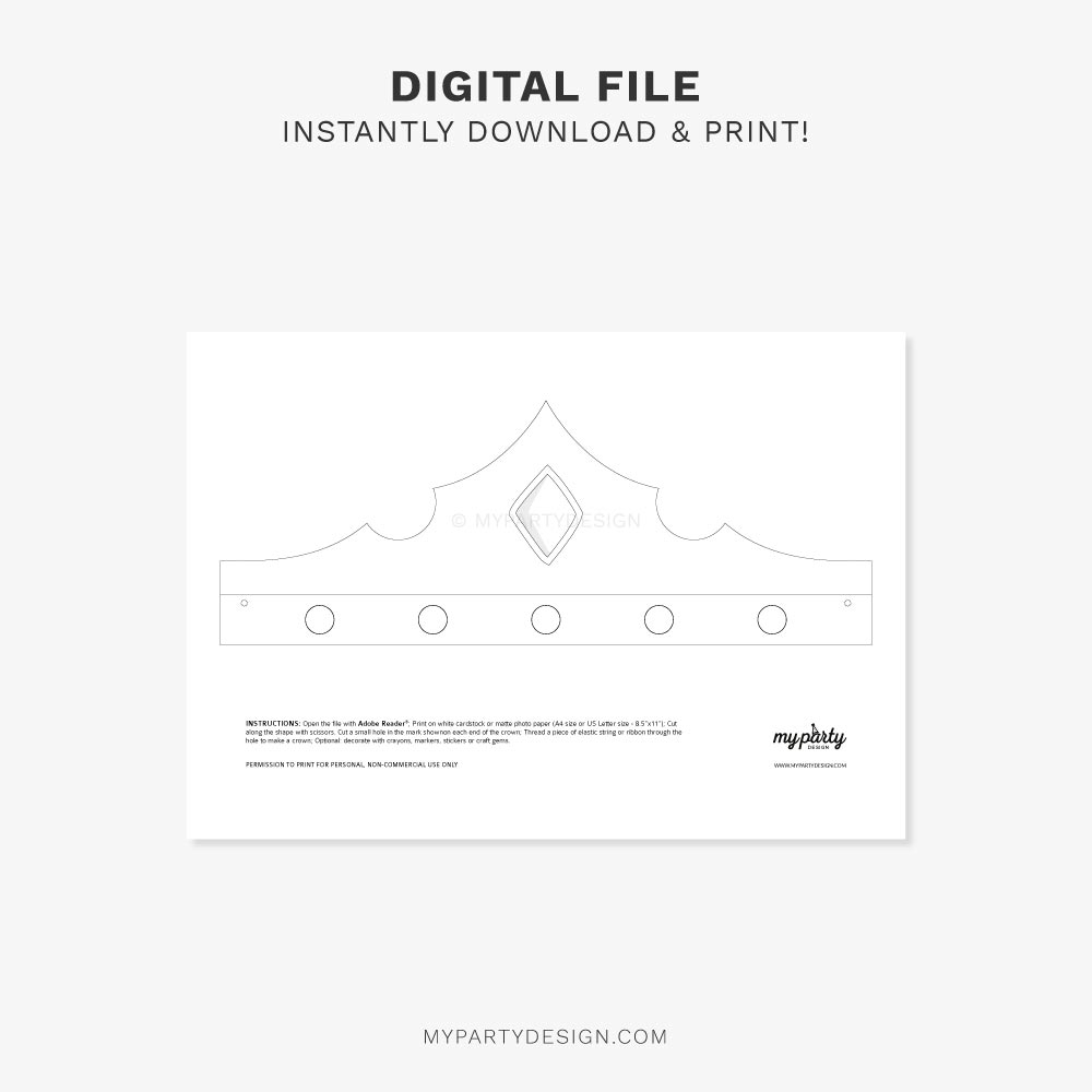 Free Printable Princess Tiara Template