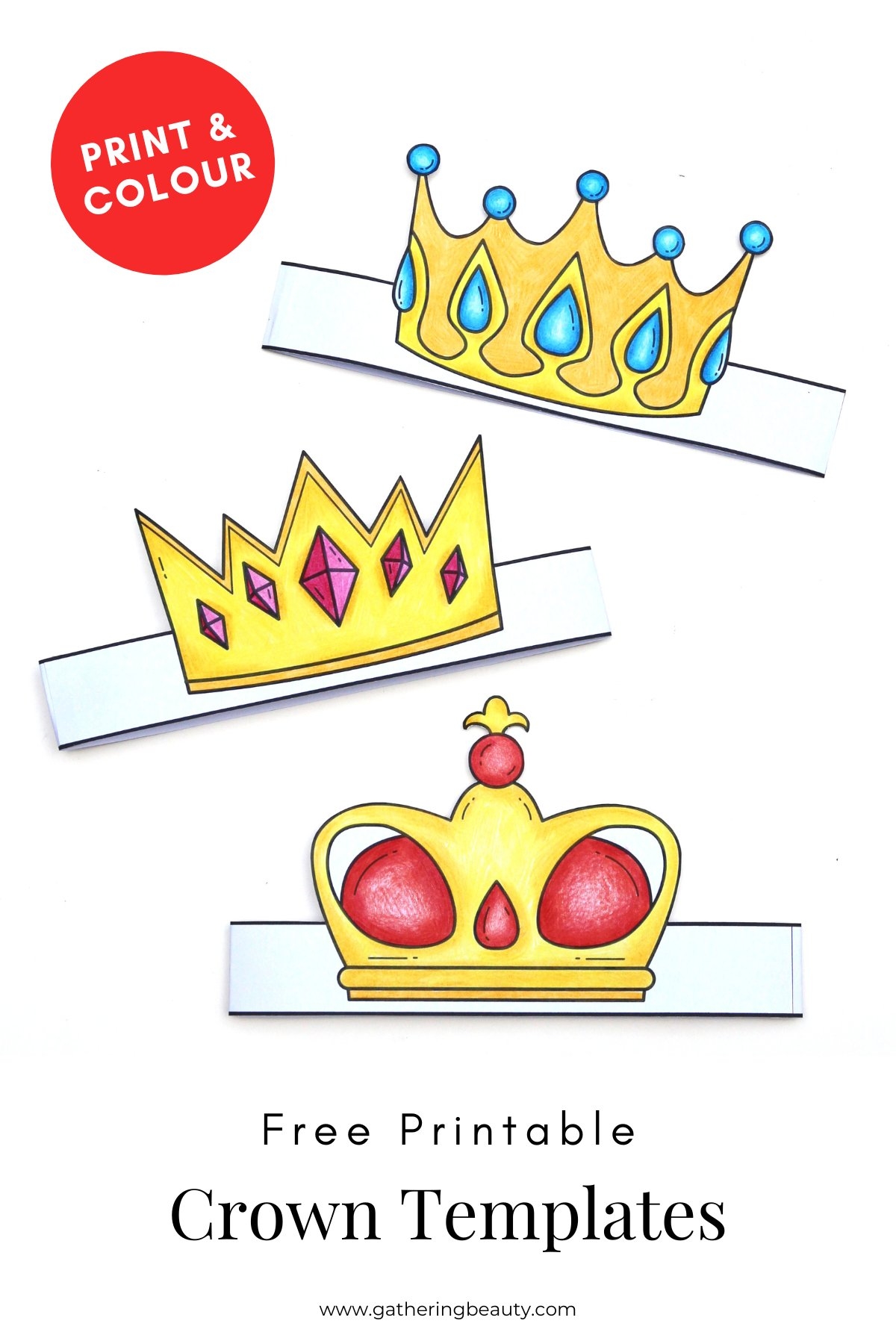 Free Printable Crown Templates Gathering Beauty