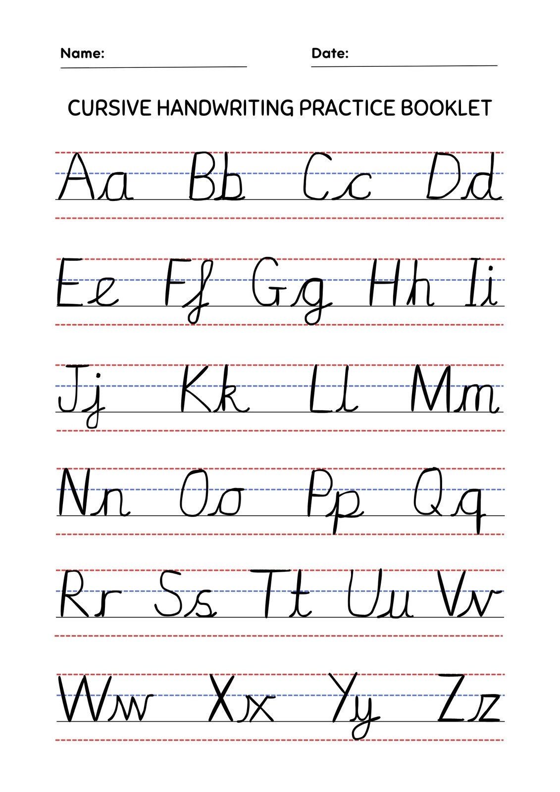 Cursive Letters Worksheet Printable Free Cursive Letters Worksheet Printable Free