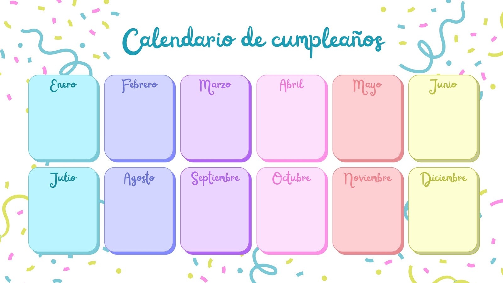 Free Printable Customizable Birthday Calendar Templates Canva