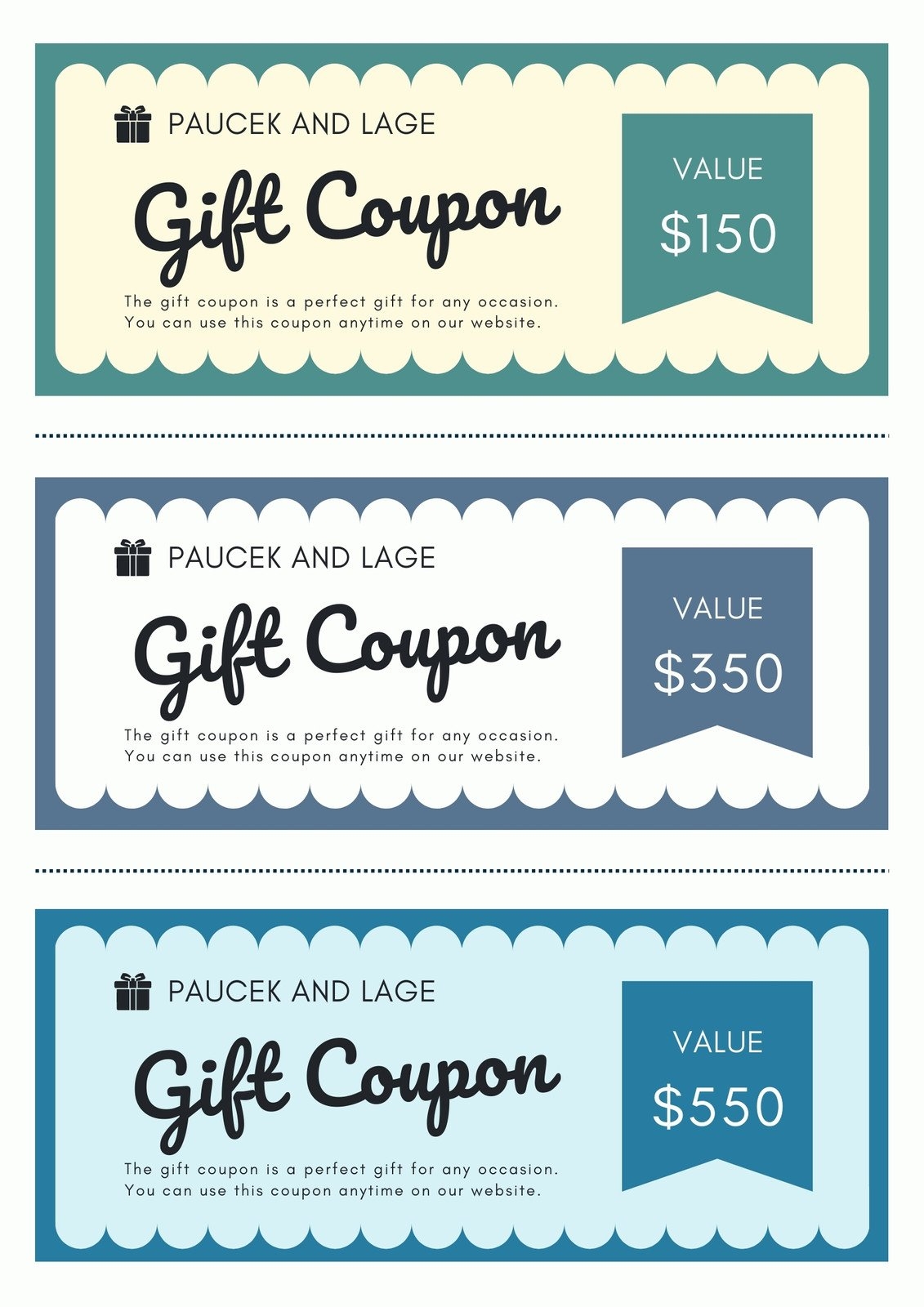 Free Printable Payment Coupon Templates Word