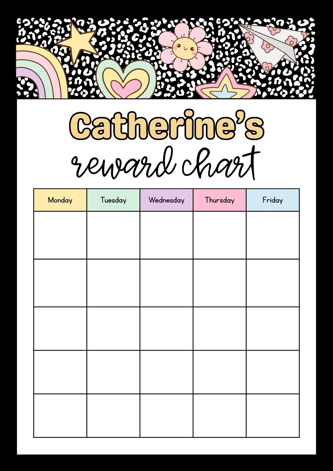 Printable Blank Behavior Charts Printable Blank Behavior Charts