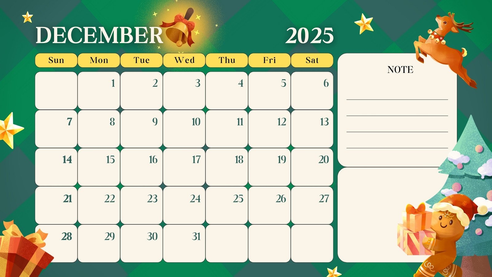 Free Printable December 2025 Calendar Templates Canva Free Printable December 2025 Calendar Templates Canva