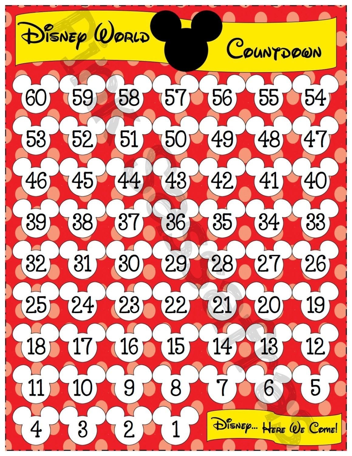 Free Printable Disney Countdown Calendar Printable Party Favors Free Printable Disney Countdown Calendar Printable Party Favors