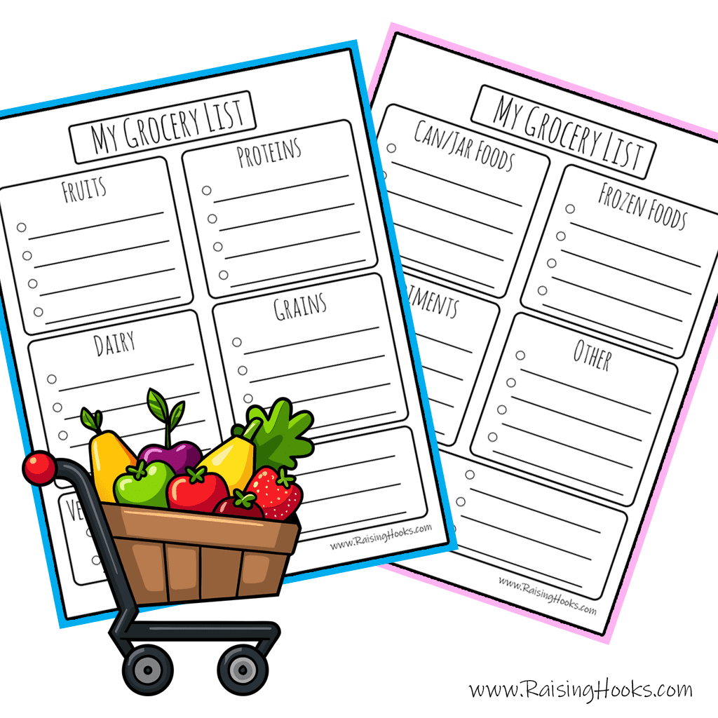 Free Printable Grocery Shopping Lists For Little Shoppers Raising Hooks
