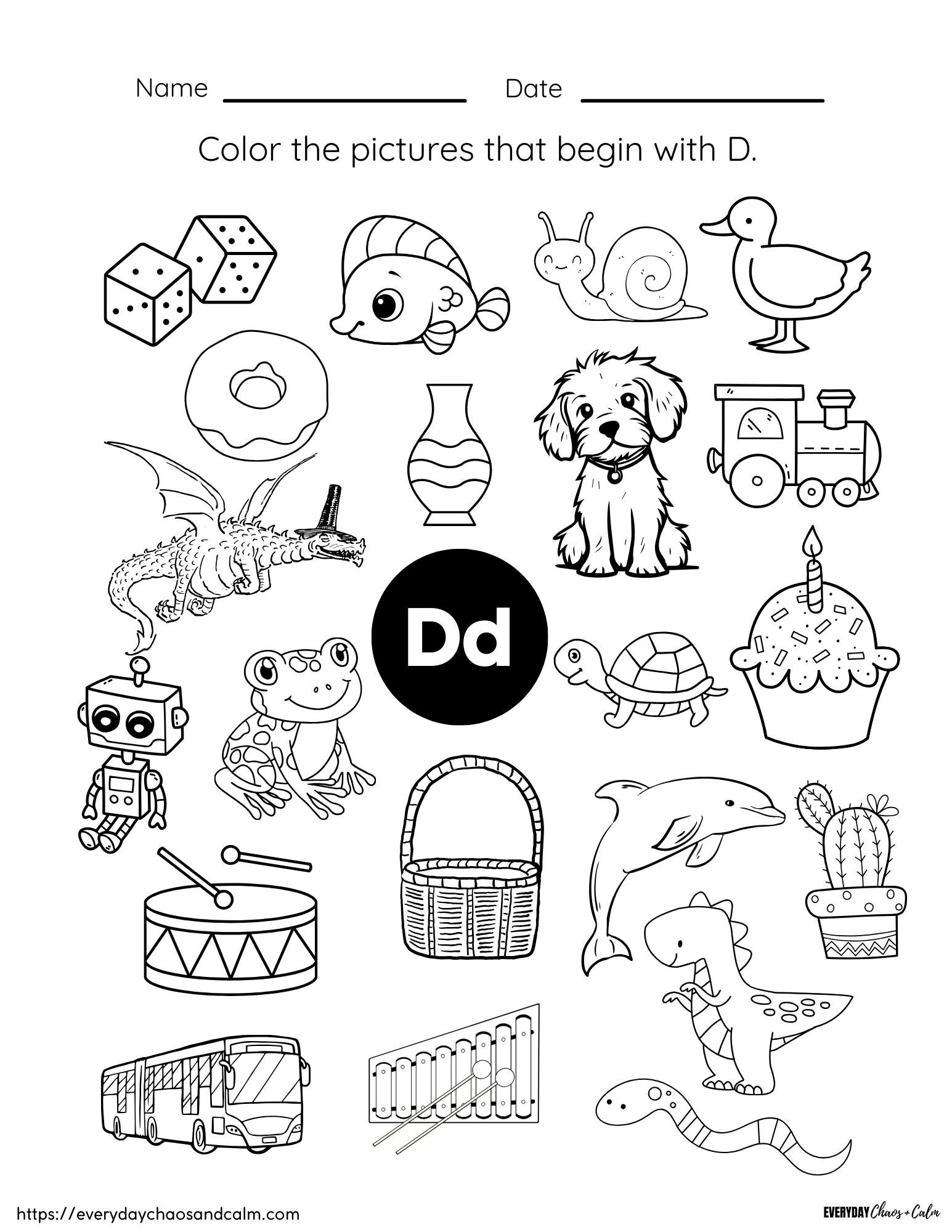 Printable D Worksheets