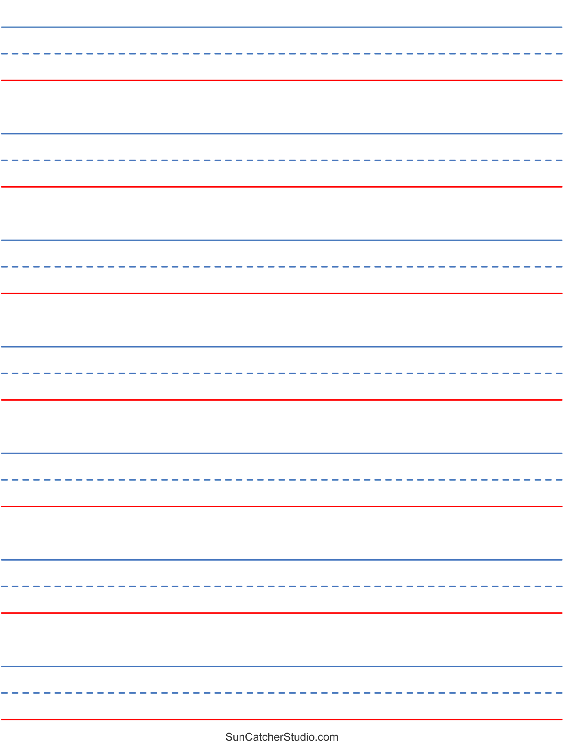 Free Printable Lined Paper Handwriting Notebook Templates 