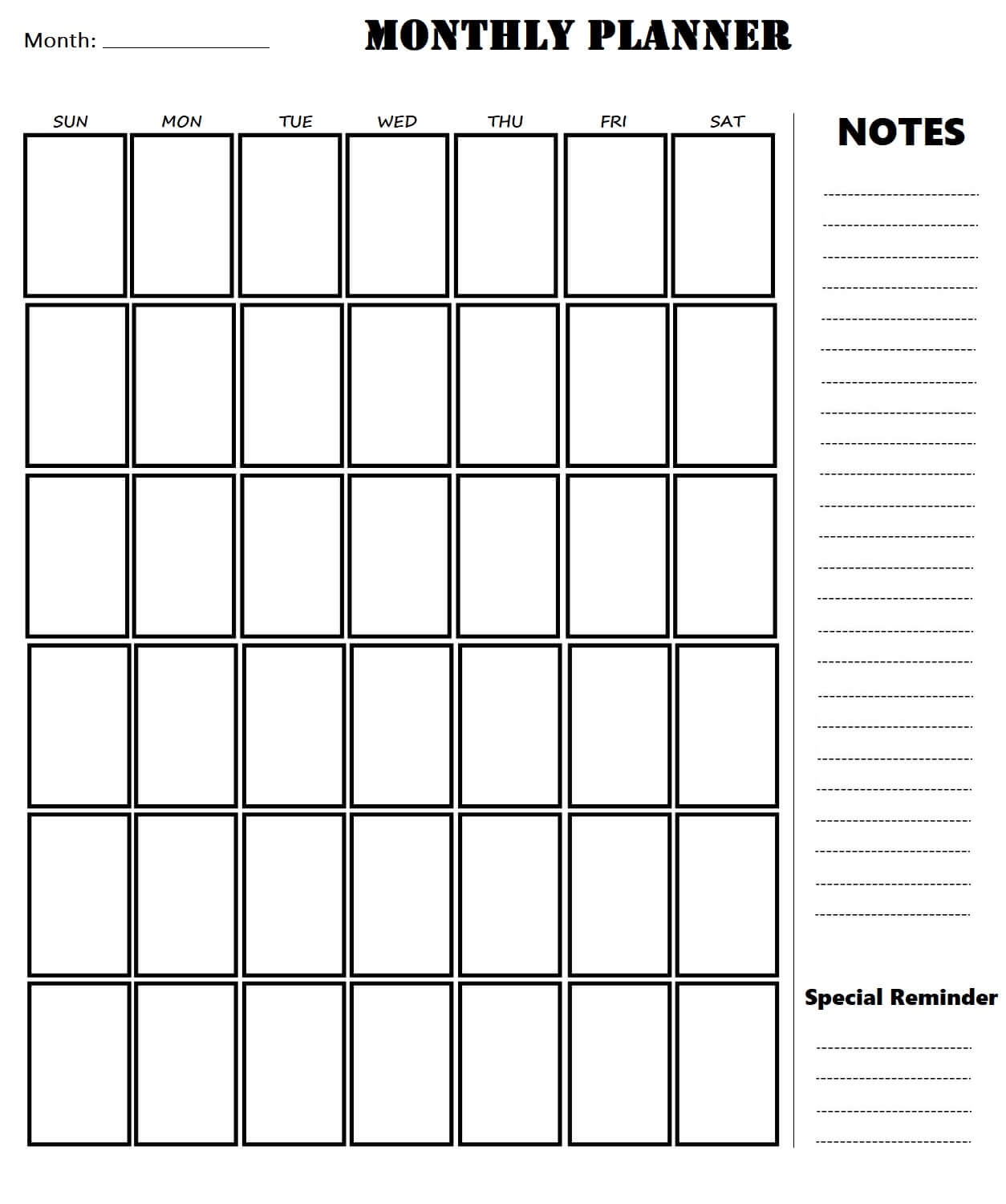Calendar Template Printable Pdf