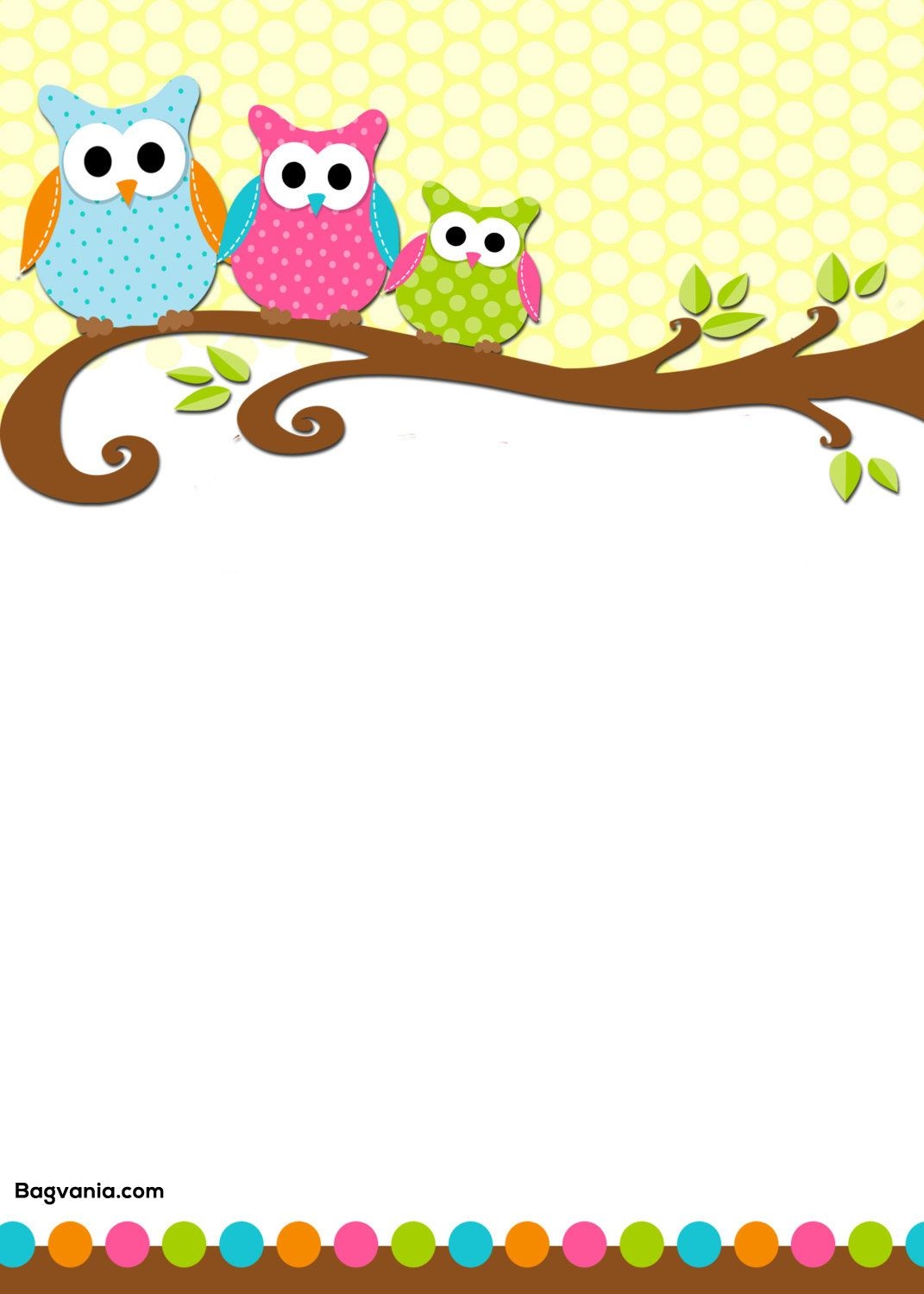 FREE Printable Owl Birthday Invitation Worksheets Library