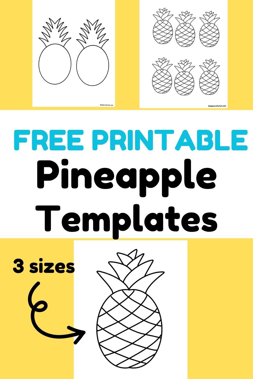 Free Printable Pineapple Outline Template 