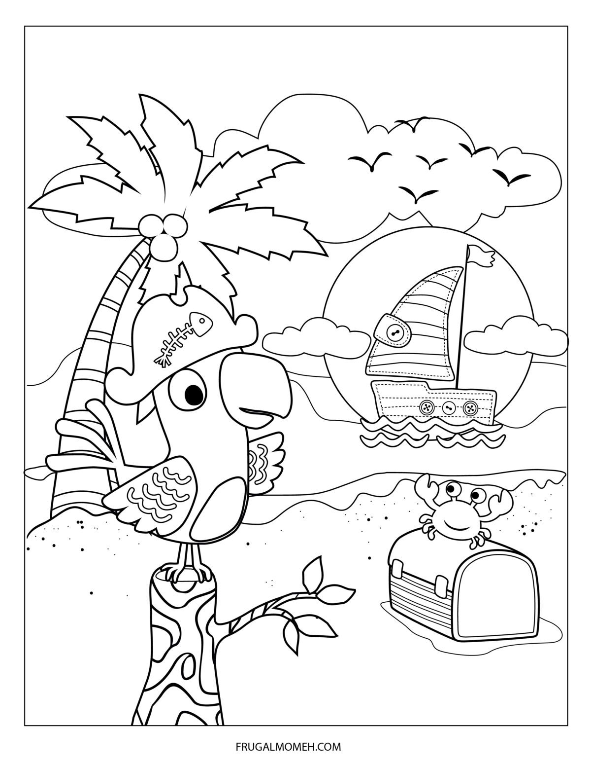 FREE Printable Pirate Colouring Pages For Kids Frugal Mom Eh FREE Printable Pirate Colouring Pages For Kids Frugal Mom Eh