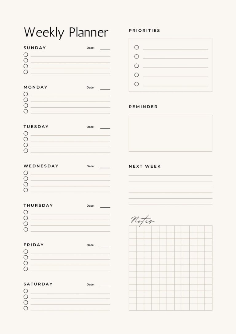 Free Printable Planner Templates To Customize Canva