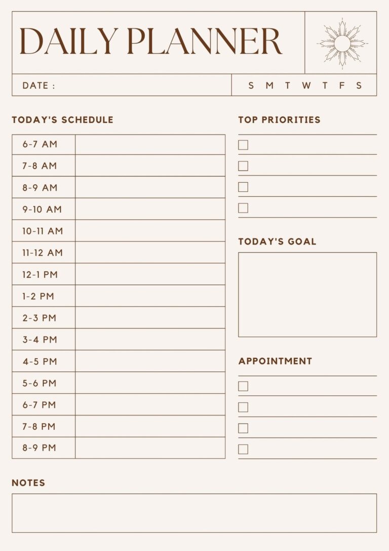Free Printable Planner Templates To Customize Canva