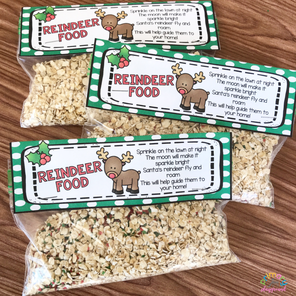 Free Printable Reindeer Food Bag Topper Primary Playground