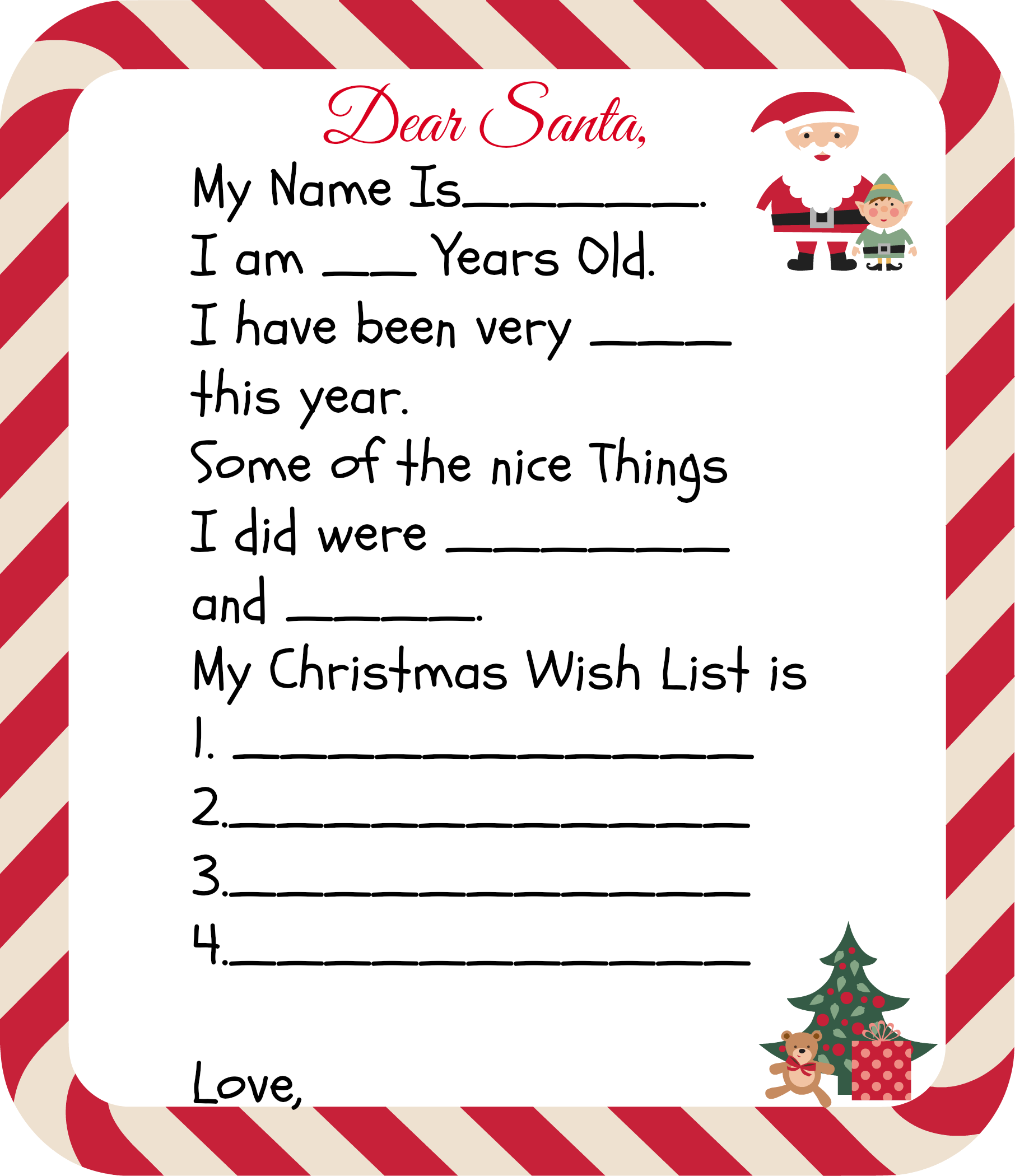 Free Printable Santa Letters For Kids Free Printable Santa Letters For Kids