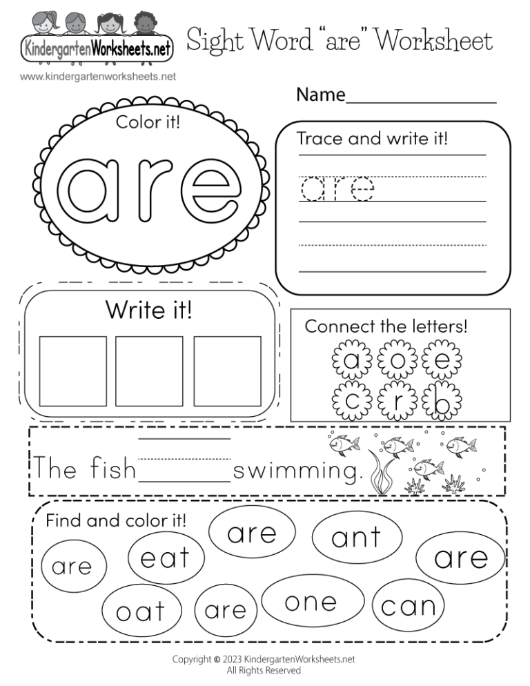 Free Printable Sight Word 