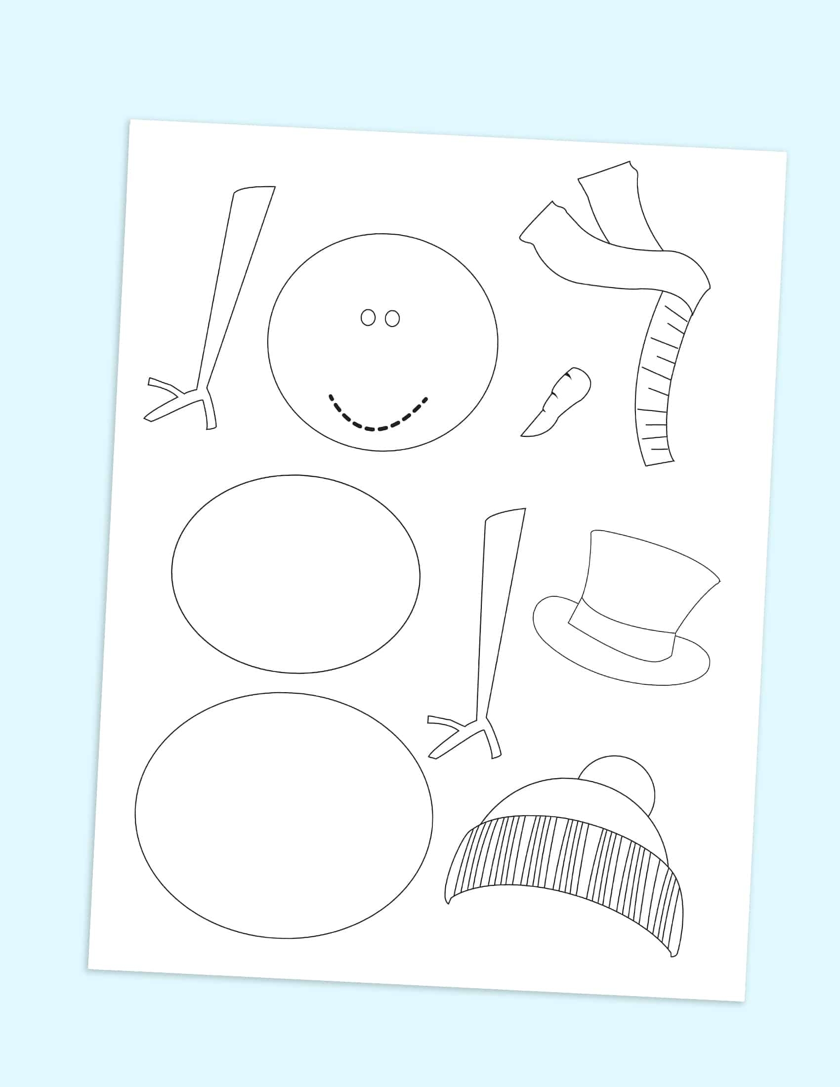 Free Printable Snowman Hat Template Printable Free Printable Snowman Hat Template Printable