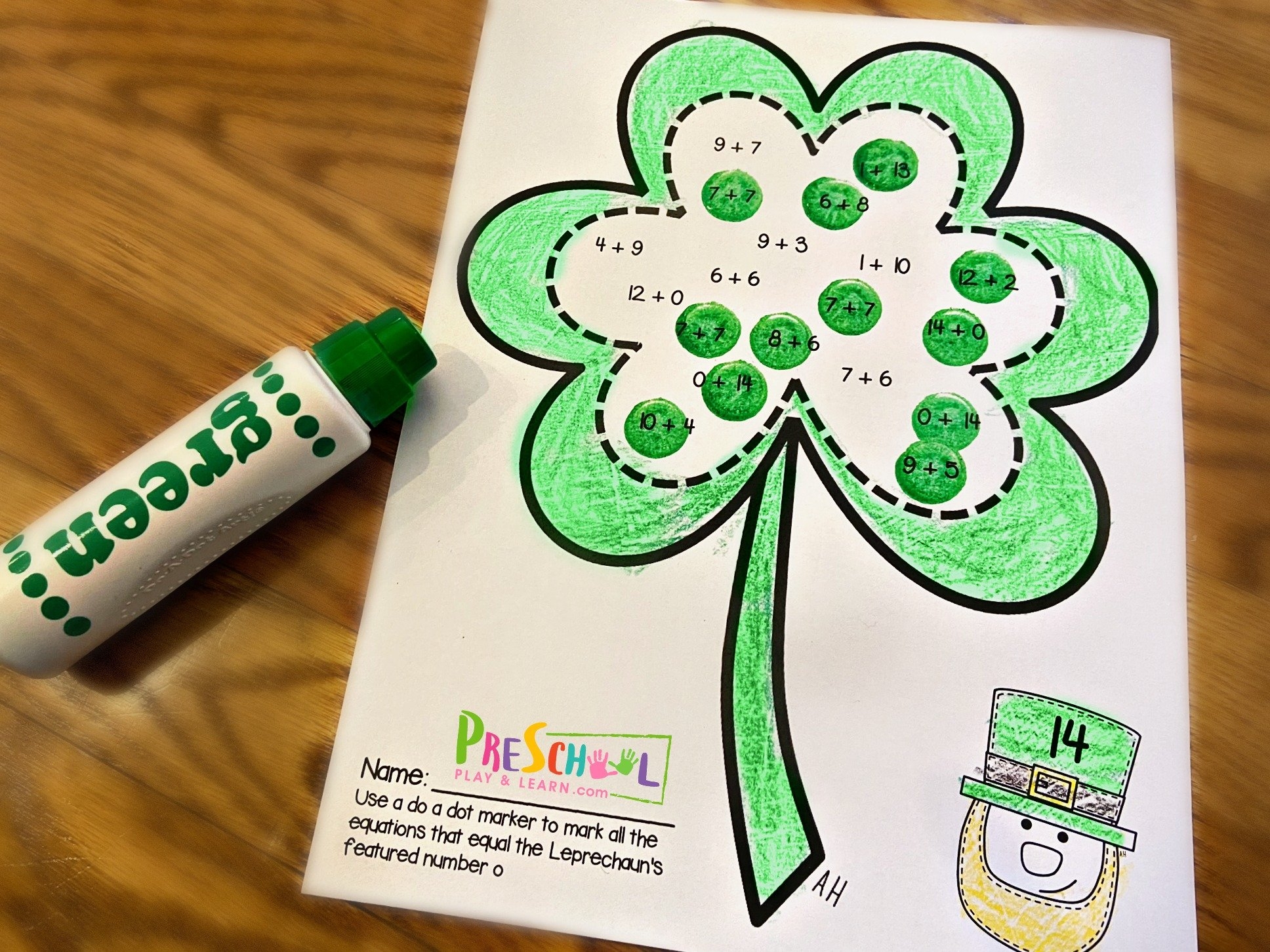  FREE Printable St Patrick s Day Addition Math Worksheets