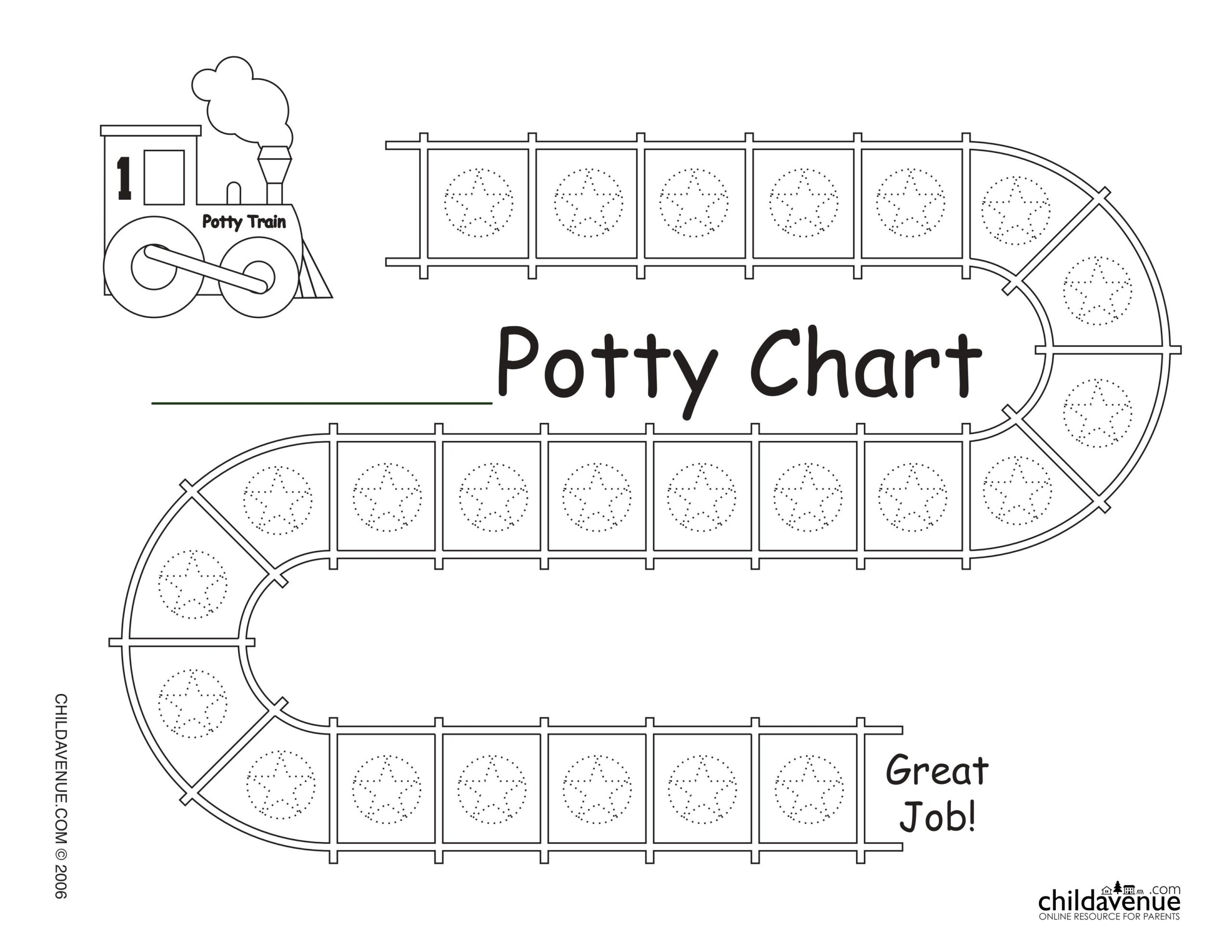 Free Printable Potty Training Sticker Chart