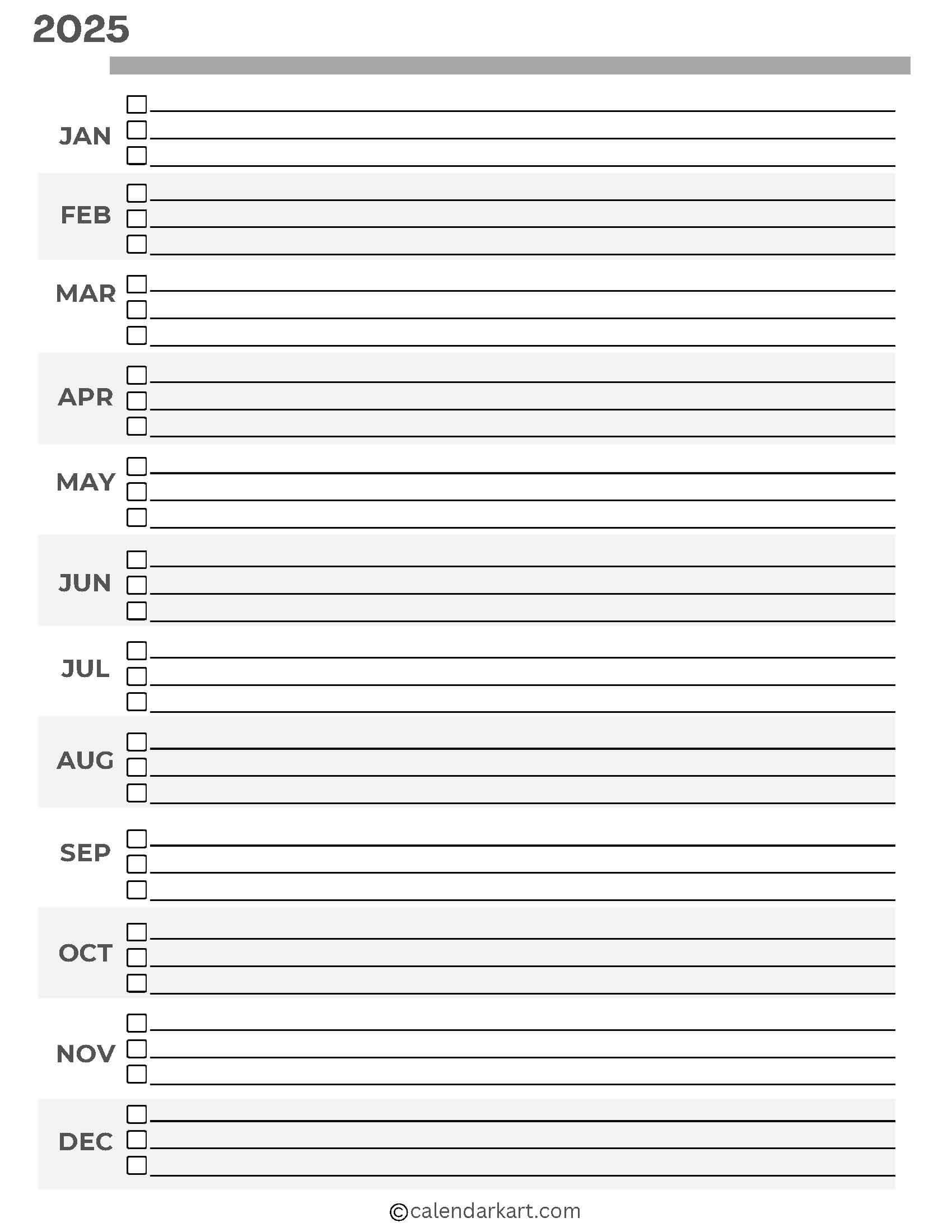Free Printable Year At A Glance Calendar 2025 CalendarKart