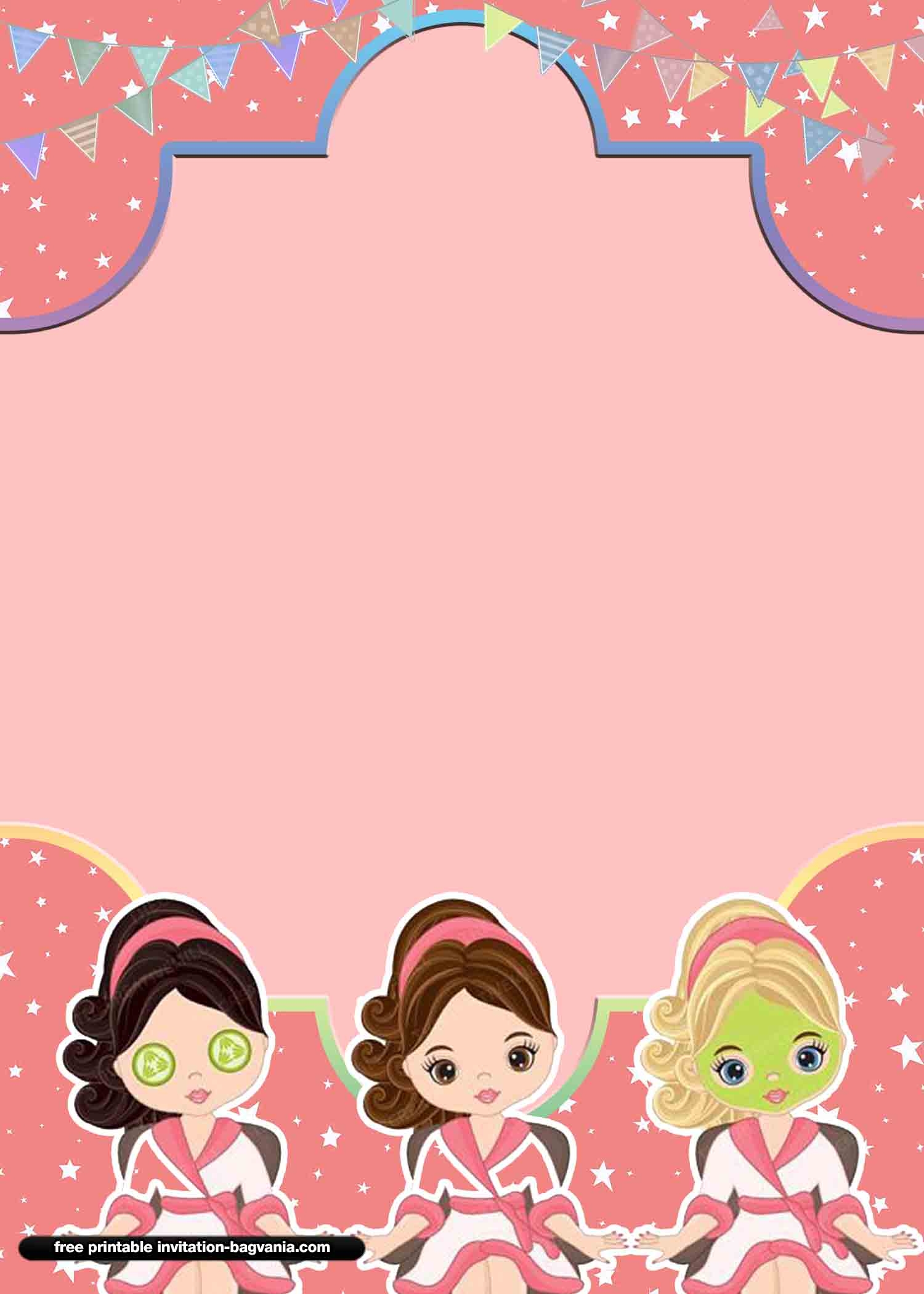 FREE Spa Party Birthday Invitation Templates Download Hundreds 