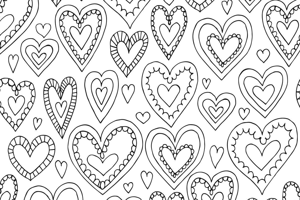 Valentines Color Sheets Printable