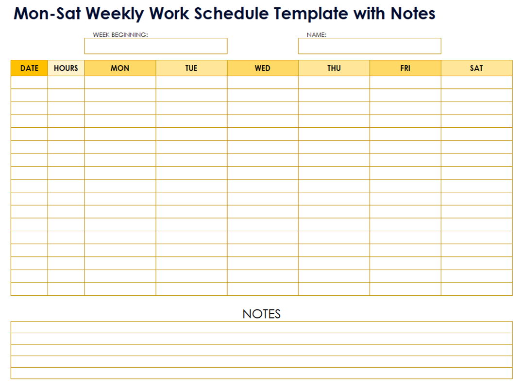 Free Work Schedule Templates For Word And Excel Smartsheet Free Work Schedule Templates For Word And Excel Smartsheet