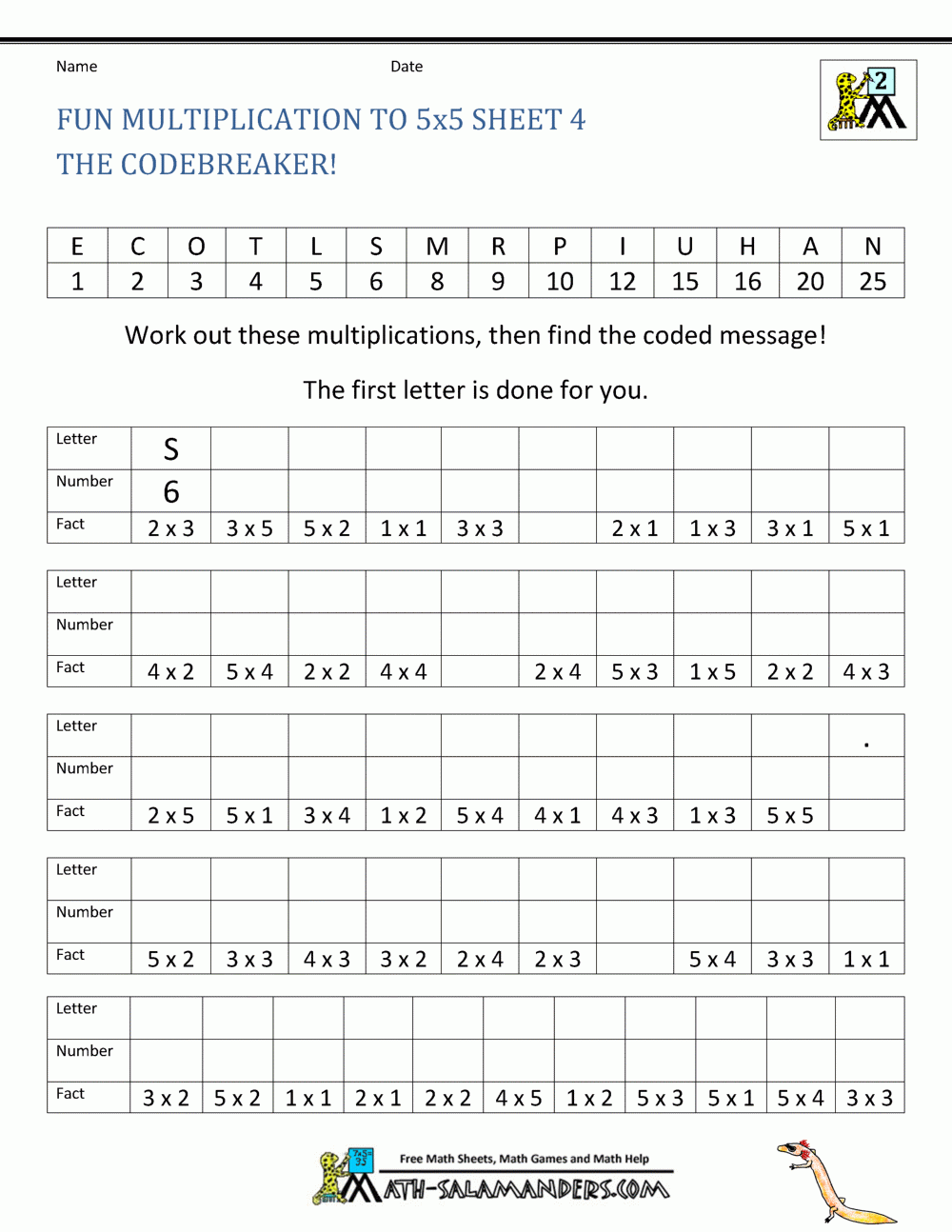 Fun Multiplication Worksheets To 10x10 Fun Multiplication Worksheets To 10x10