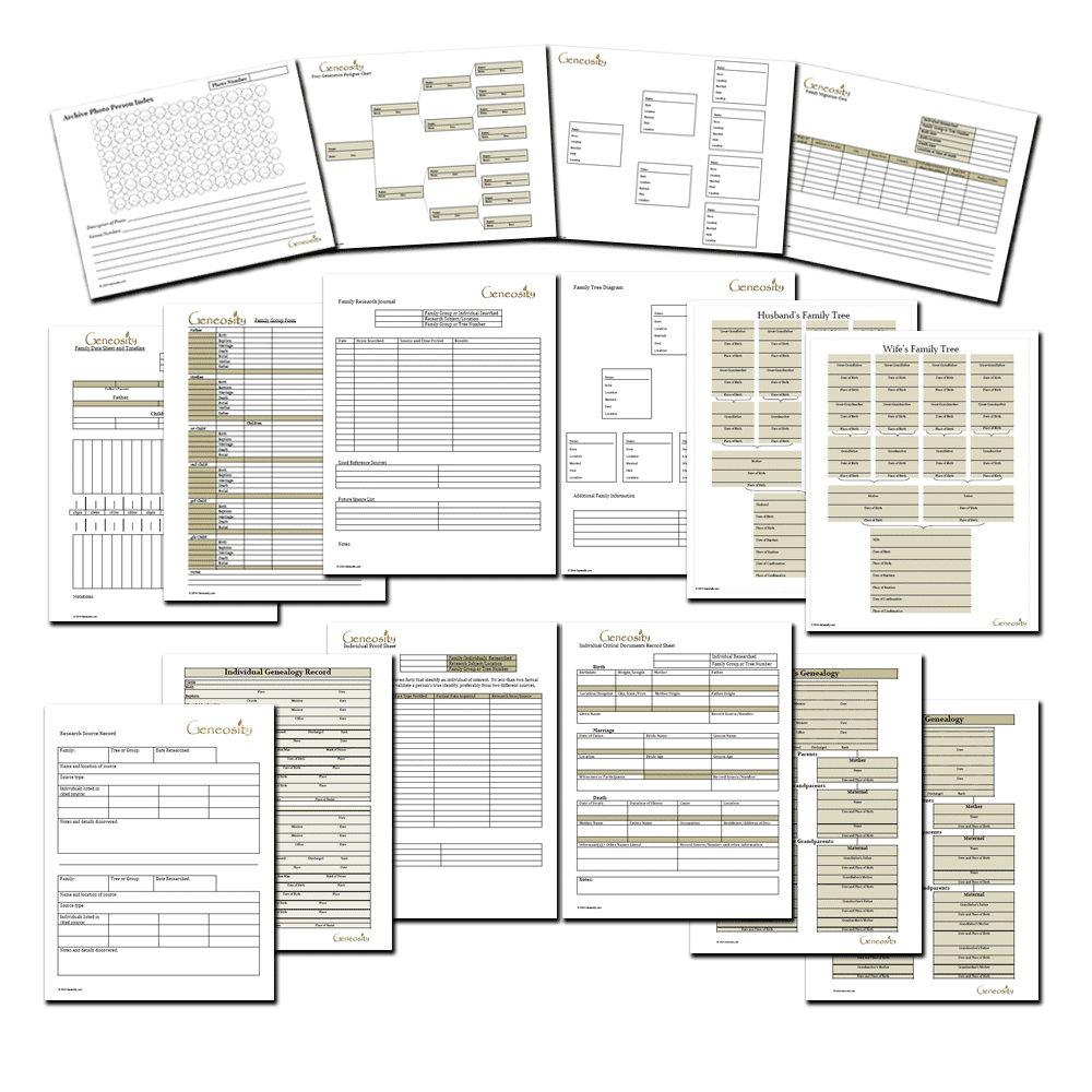Free Printable Genealogy Charts