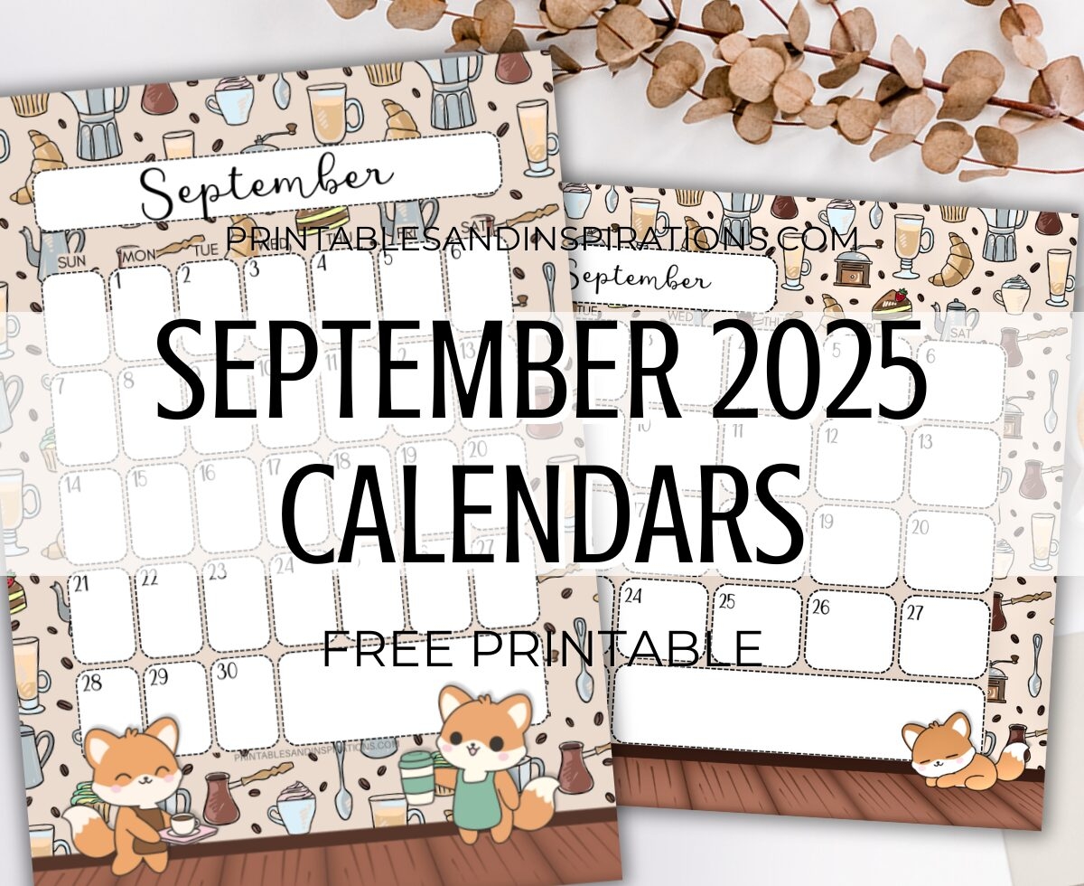 Printable September Calendar Free