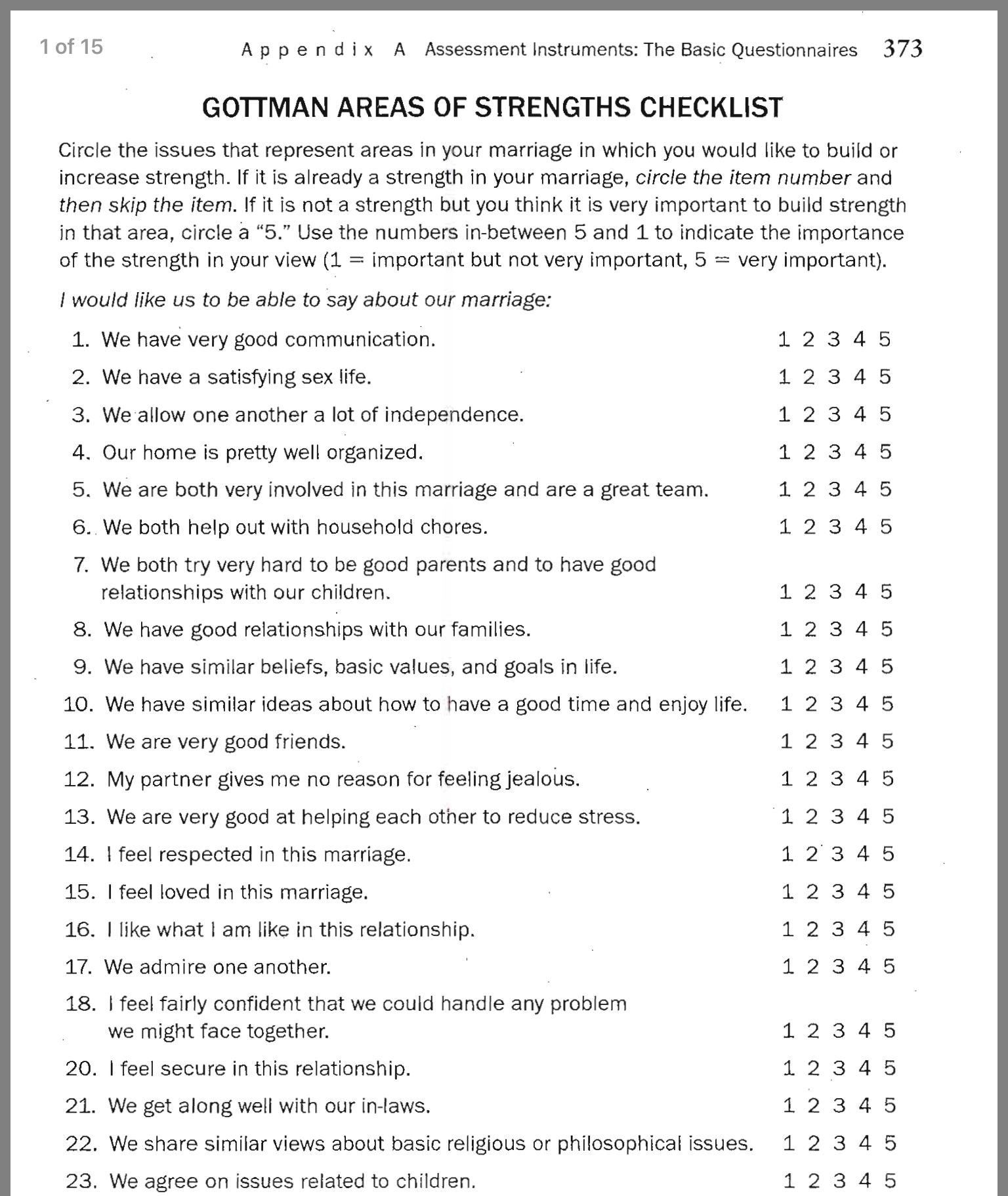 Gottman Method Couple Therapy Low Country Family Counseling Worksheets Library