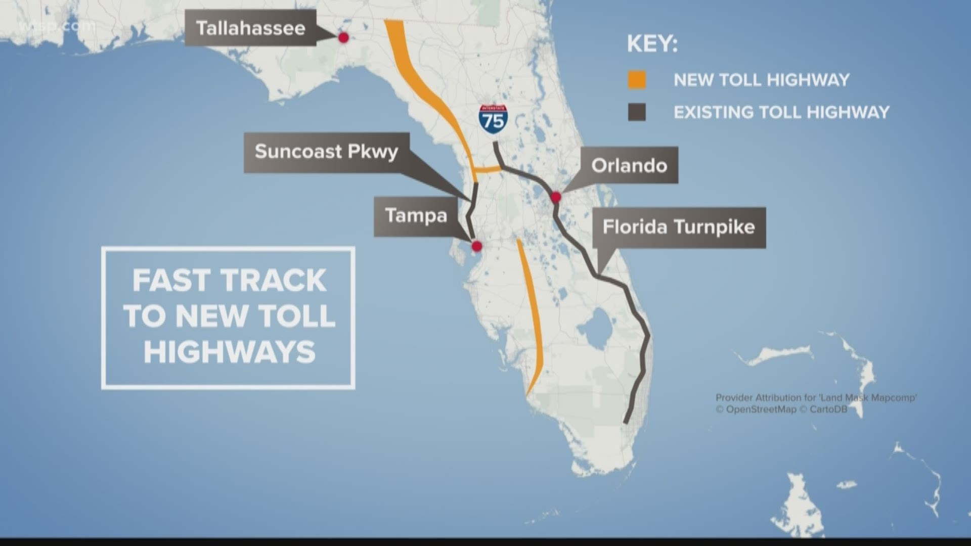 Printable Florida Toll Roads Map