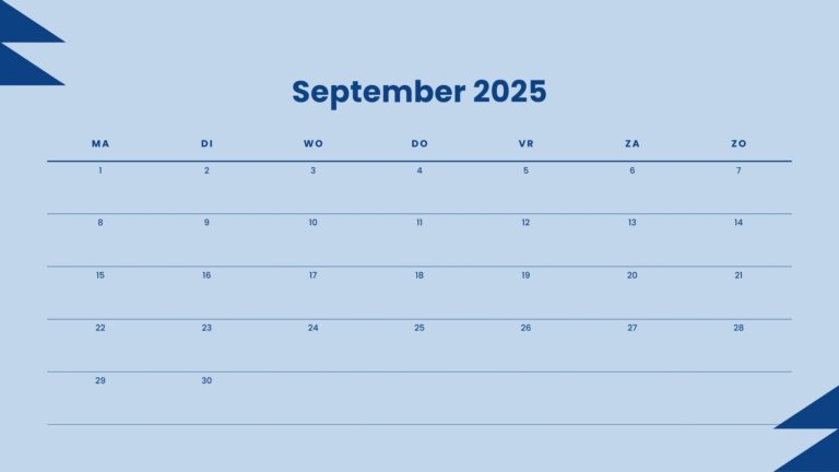 Gratis Afdrukbare Kalendersjablonen Voor September 2024 Kanva