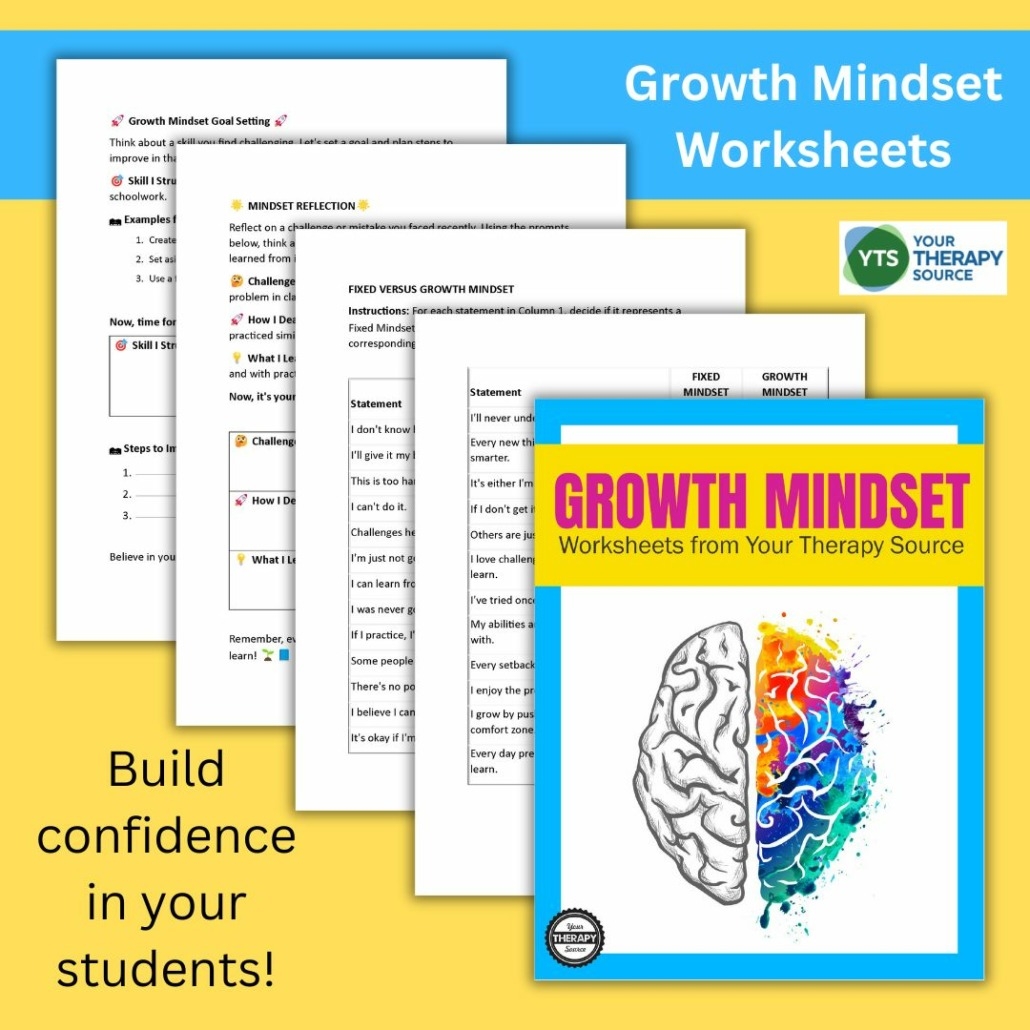 Growth Mindset Worksheet For Kids Free Printable Your Therapy Source Growth Mindset Worksheet For Kids Free Printable Your Therapy Source