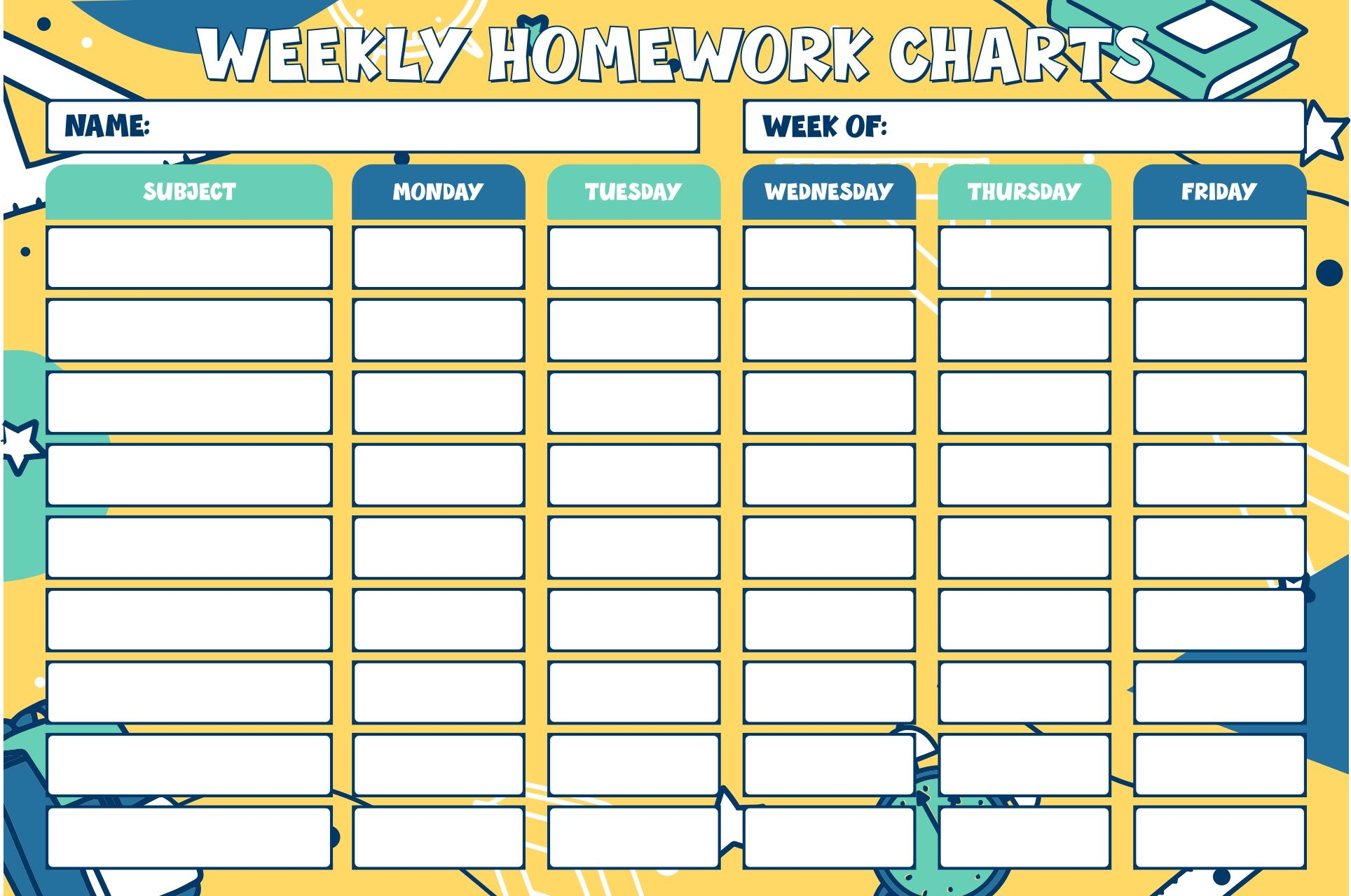 Homework Charts Track 10 Free PDF Printables Printablee Homework Charts Track 10 Free PDF Printables Printablee